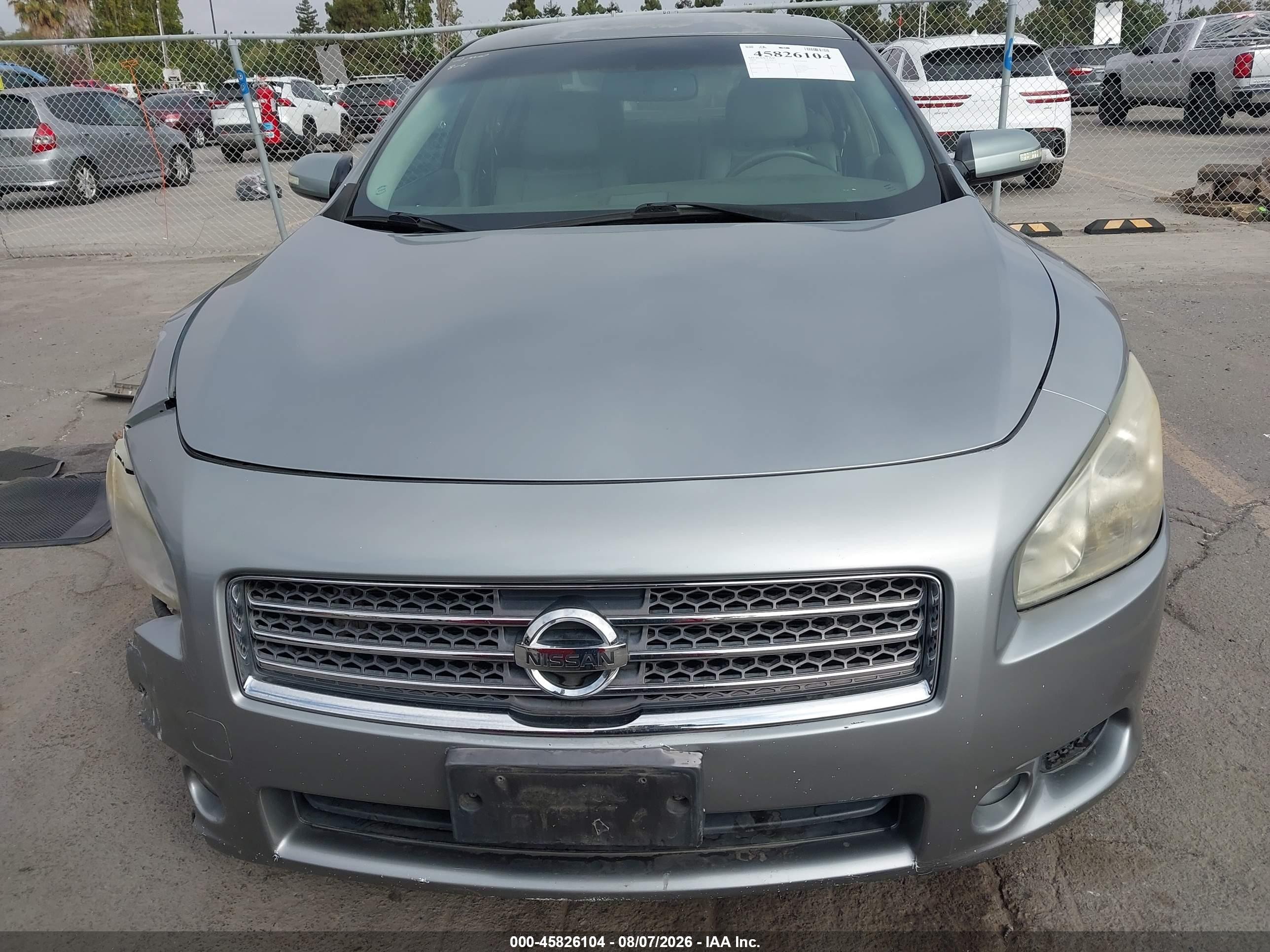 2009 Nissan Maxima 3.5 Sv Gray vin: 1N4AA51E59C803350