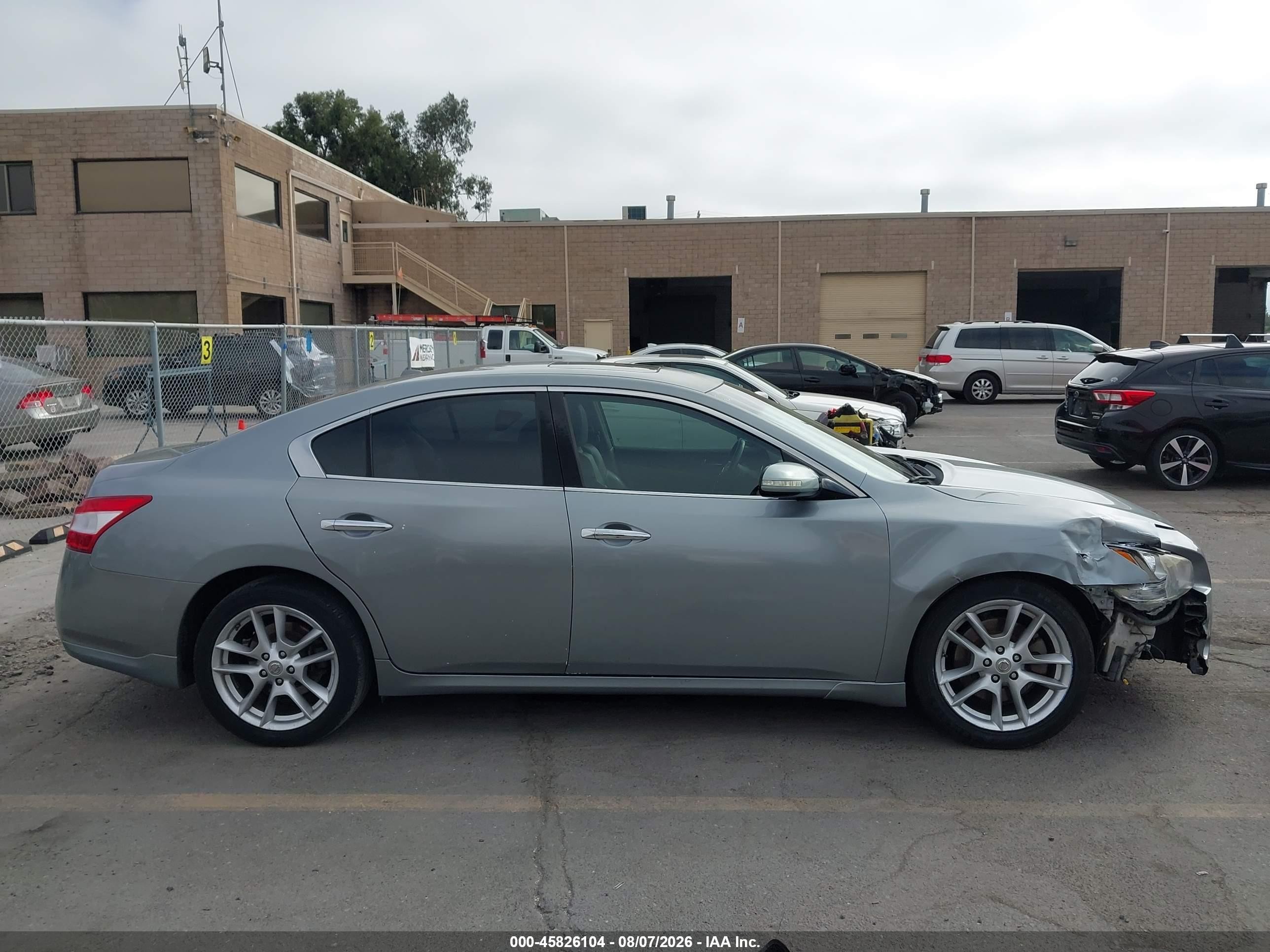 2009 Nissan Maxima 3.5 Sv Gray vin: 1N4AA51E59C803350