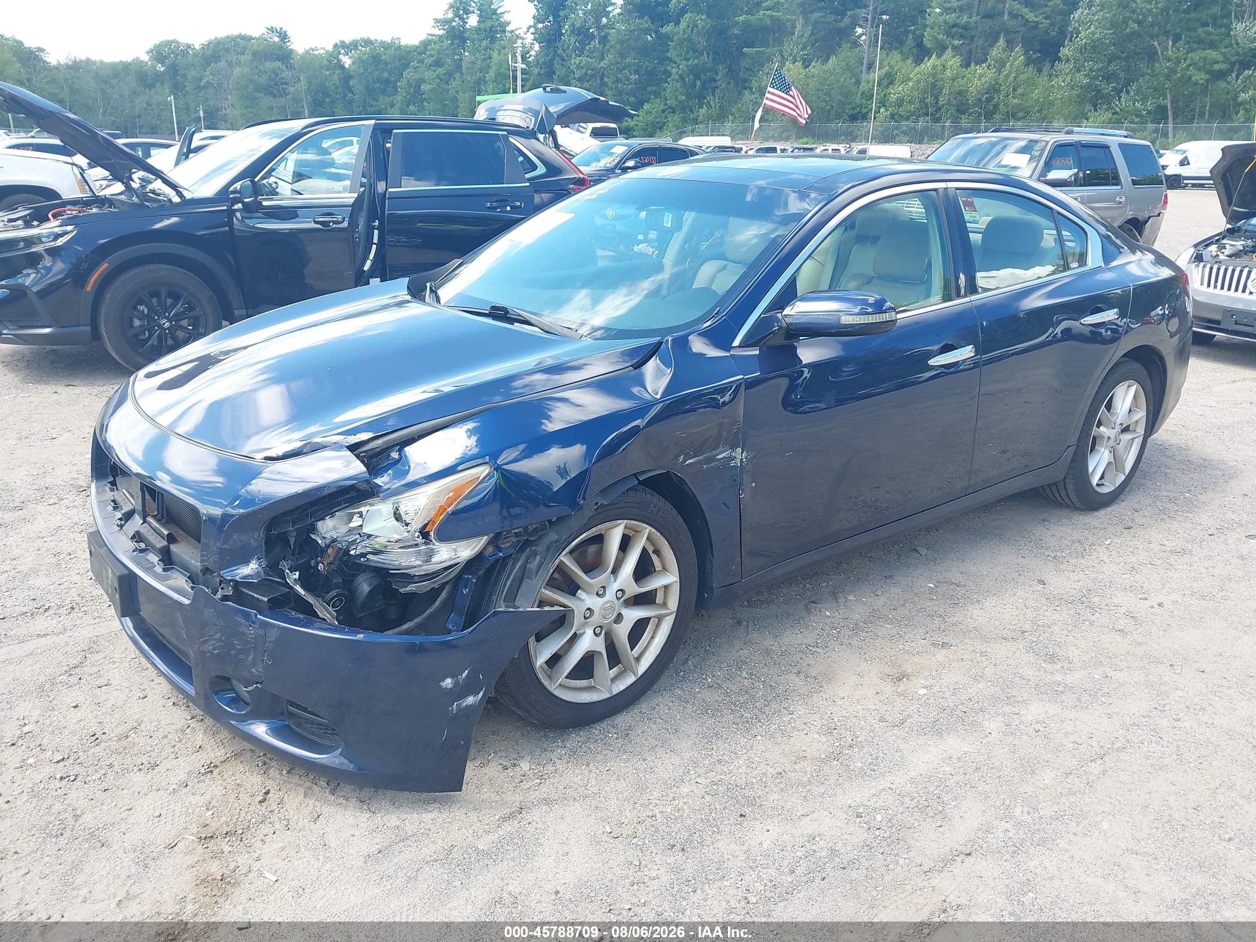 2009 Nissan Maxima 3.5 Sv Blue vin: 1N4AA51E59C815319