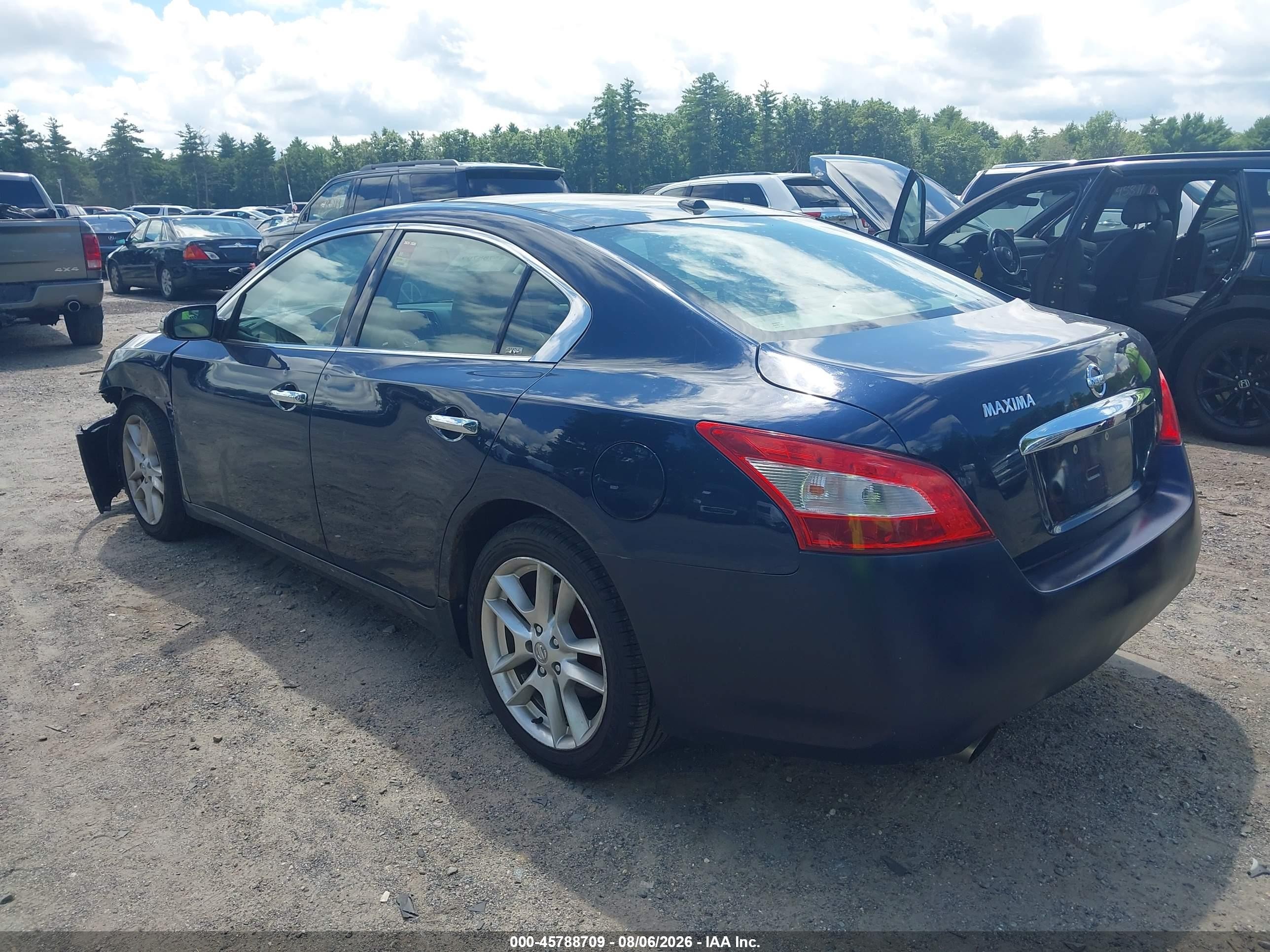 2009 Nissan Maxima 3.5 Sv Blue vin: 1N4AA51E59C815319