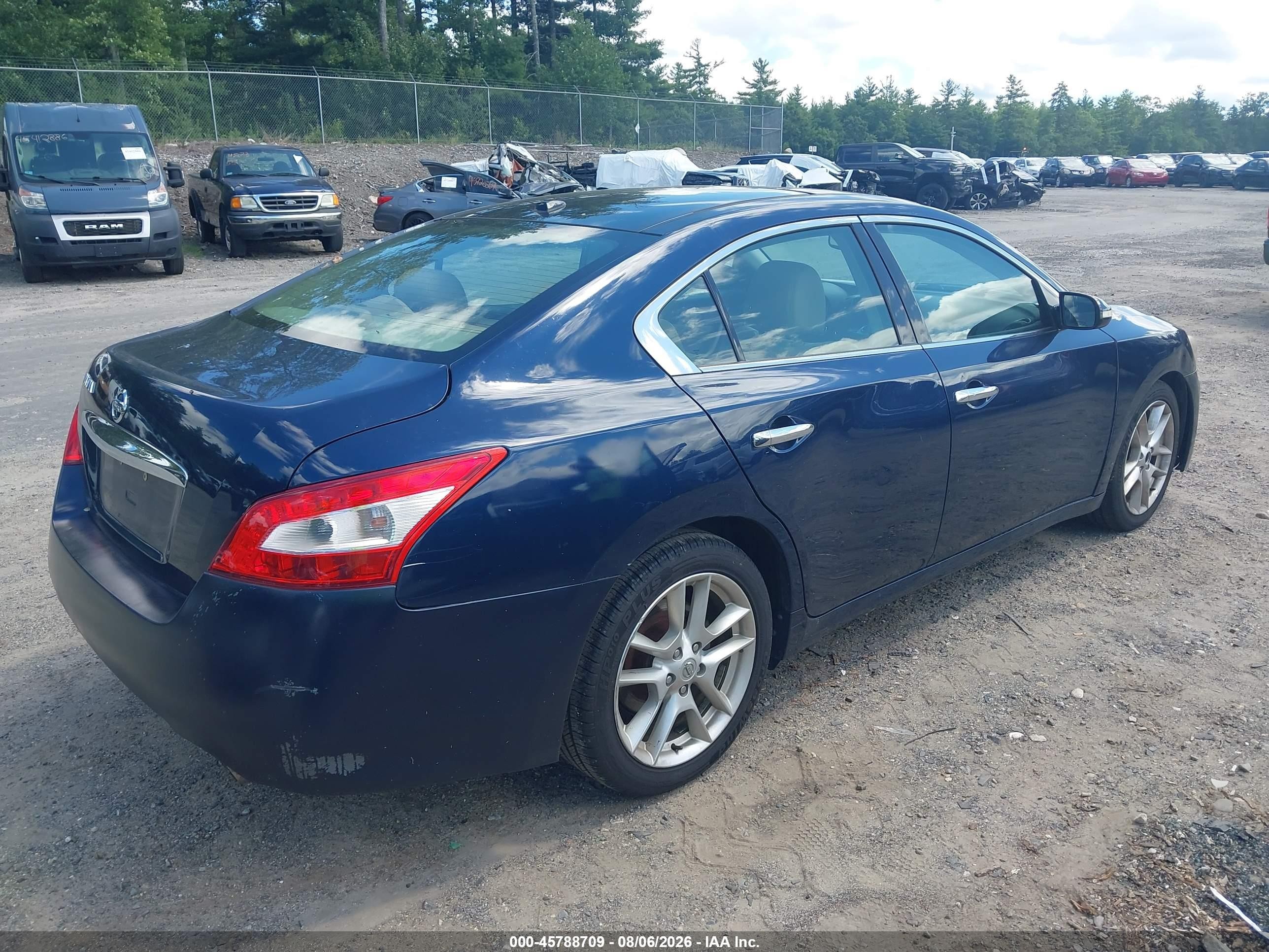 2009 Nissan Maxima 3.5 Sv Blue vin: 1N4AA51E59C815319