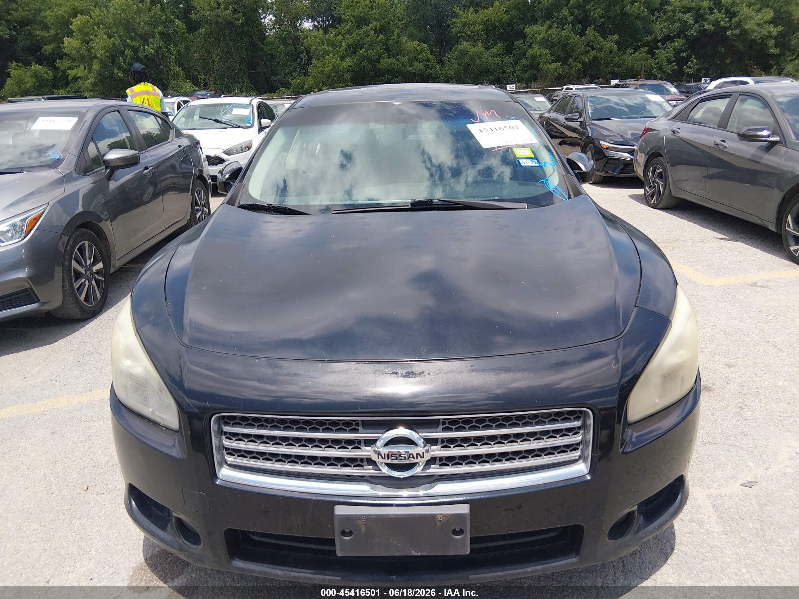 2009 Nissan Maxima 3.5 Sv Black vin: 1N4AA51E59C816101