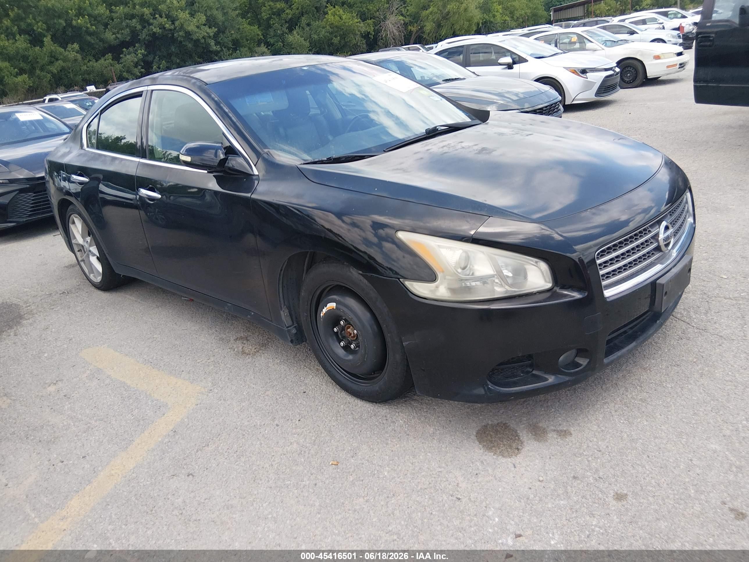 2009 Nissan Maxima 3.5 Sv Black vin: 1N4AA51E59C816101