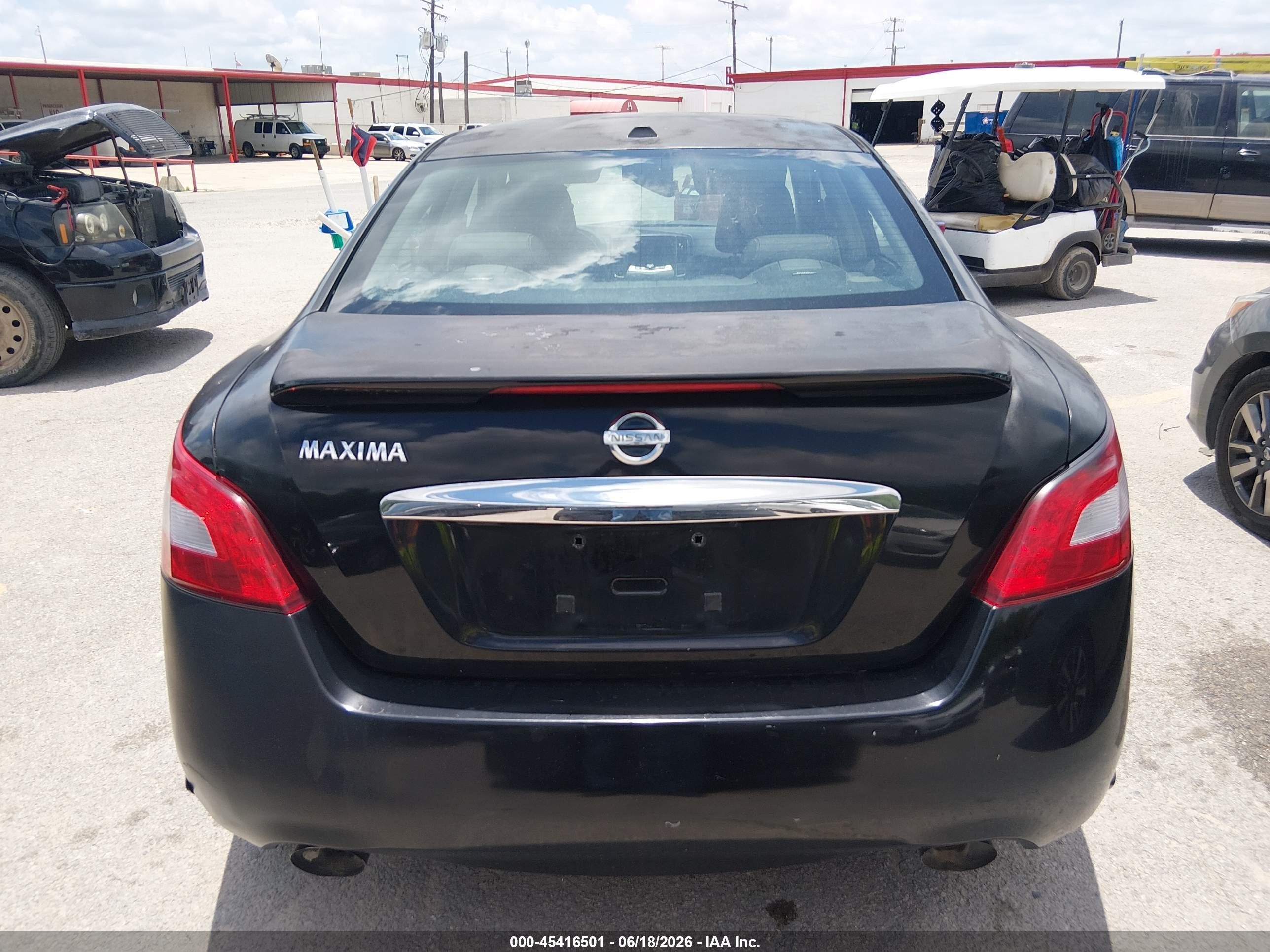 2009 Nissan Maxima 3.5 Sv Black vin: 1N4AA51E59C816101