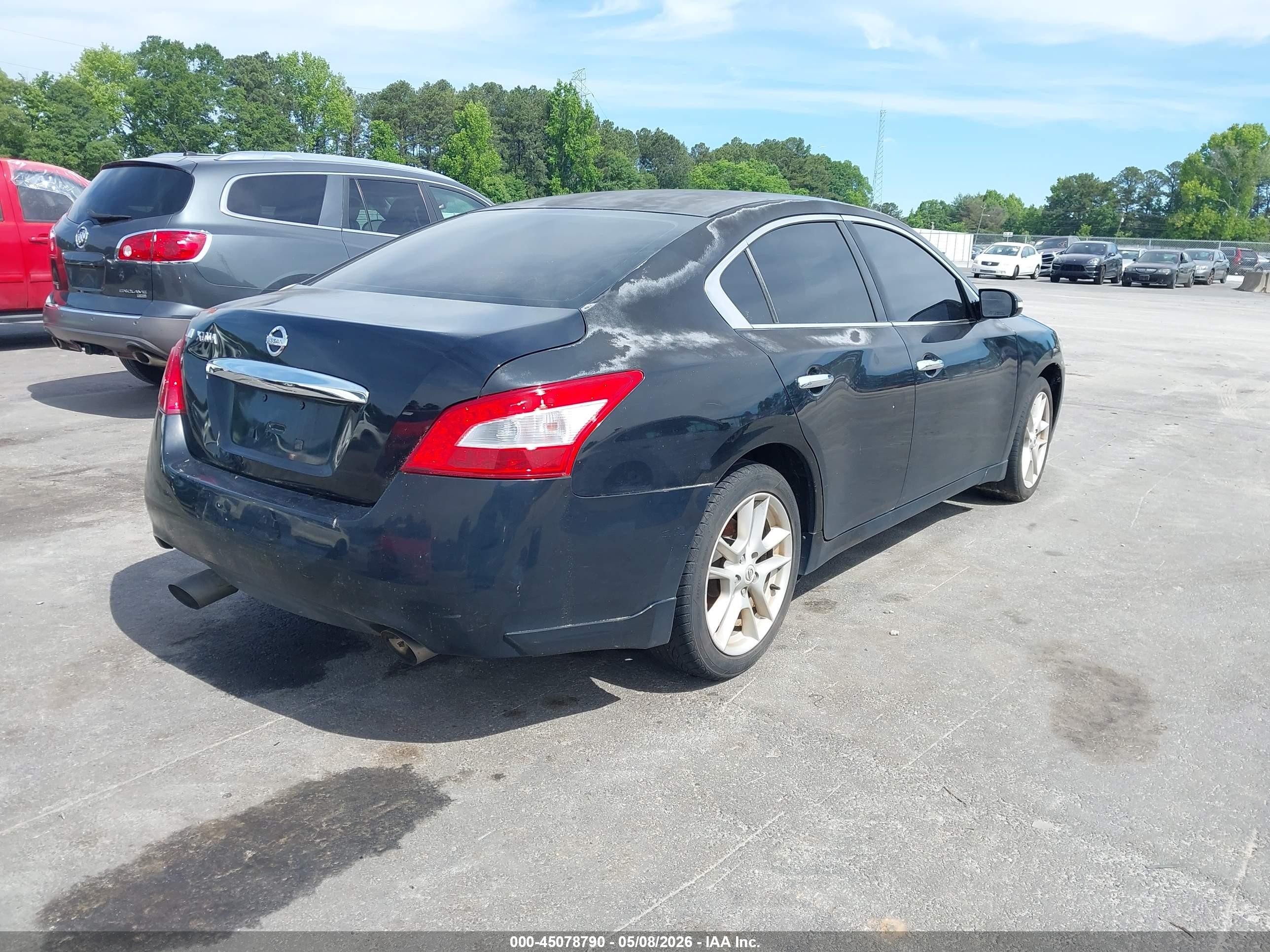 2009 Nissan Maxima 3.5 Sv Черный vin: 1N4AA51E59C819029