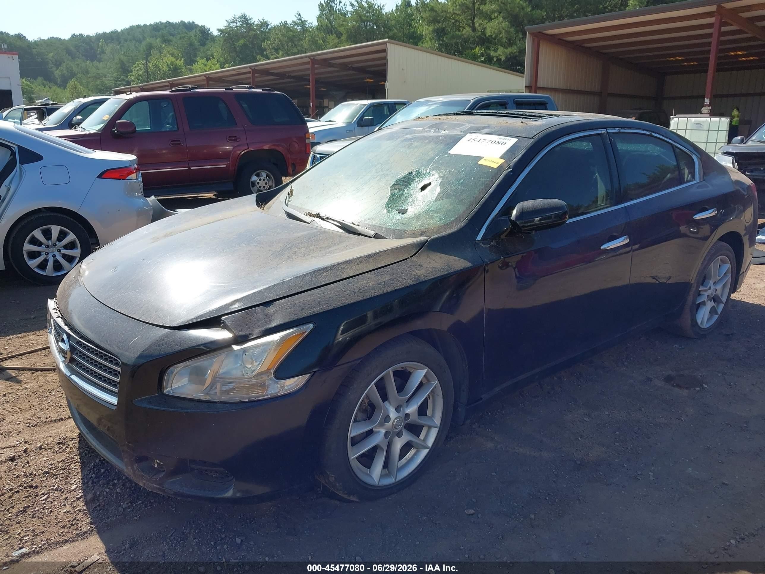 2009 Nissan Maxima 3.5 S Black vin: 1N4AA51E59C834582