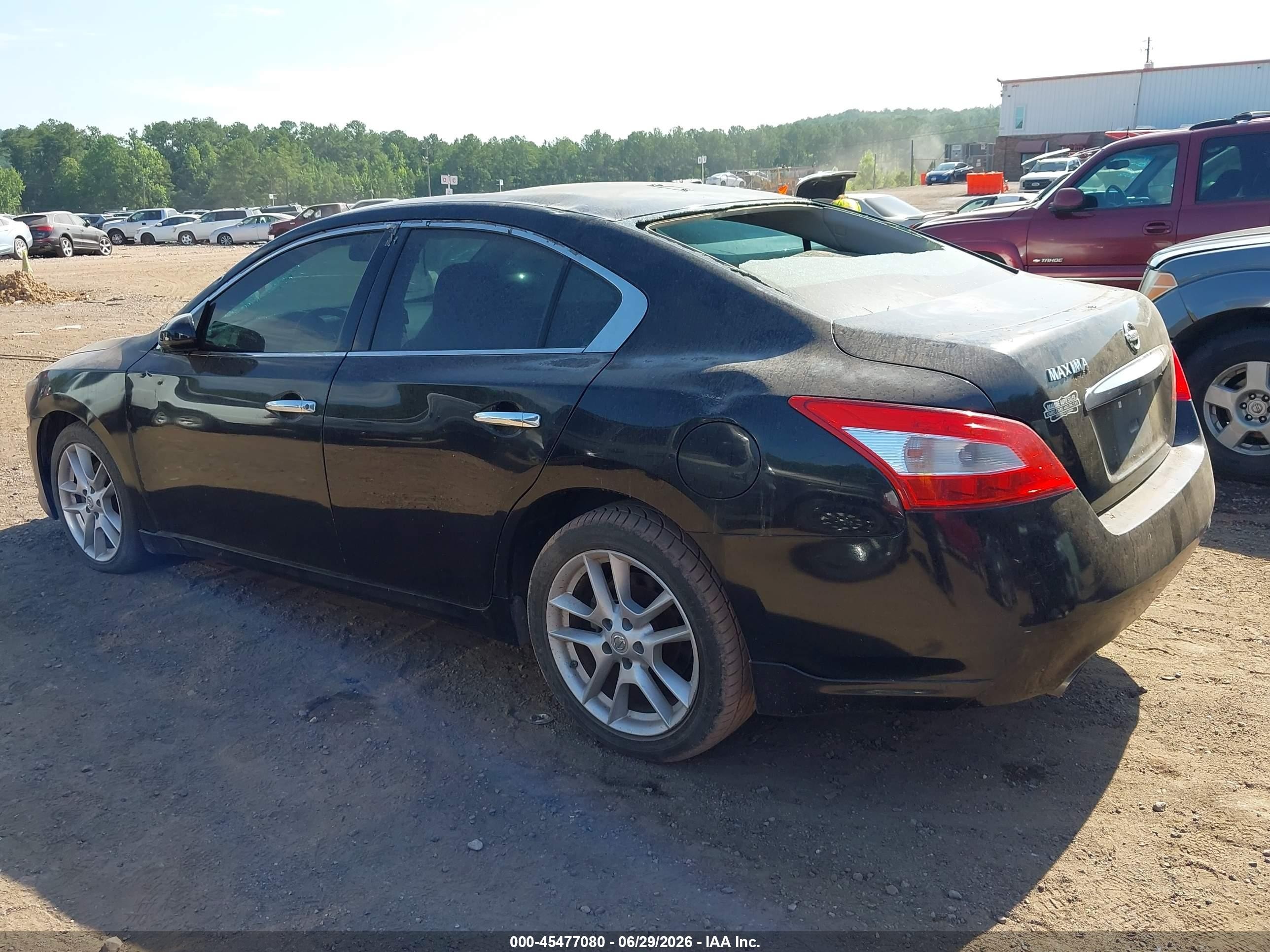 2009 Nissan Maxima 3.5 S Black vin: 1N4AA51E59C834582