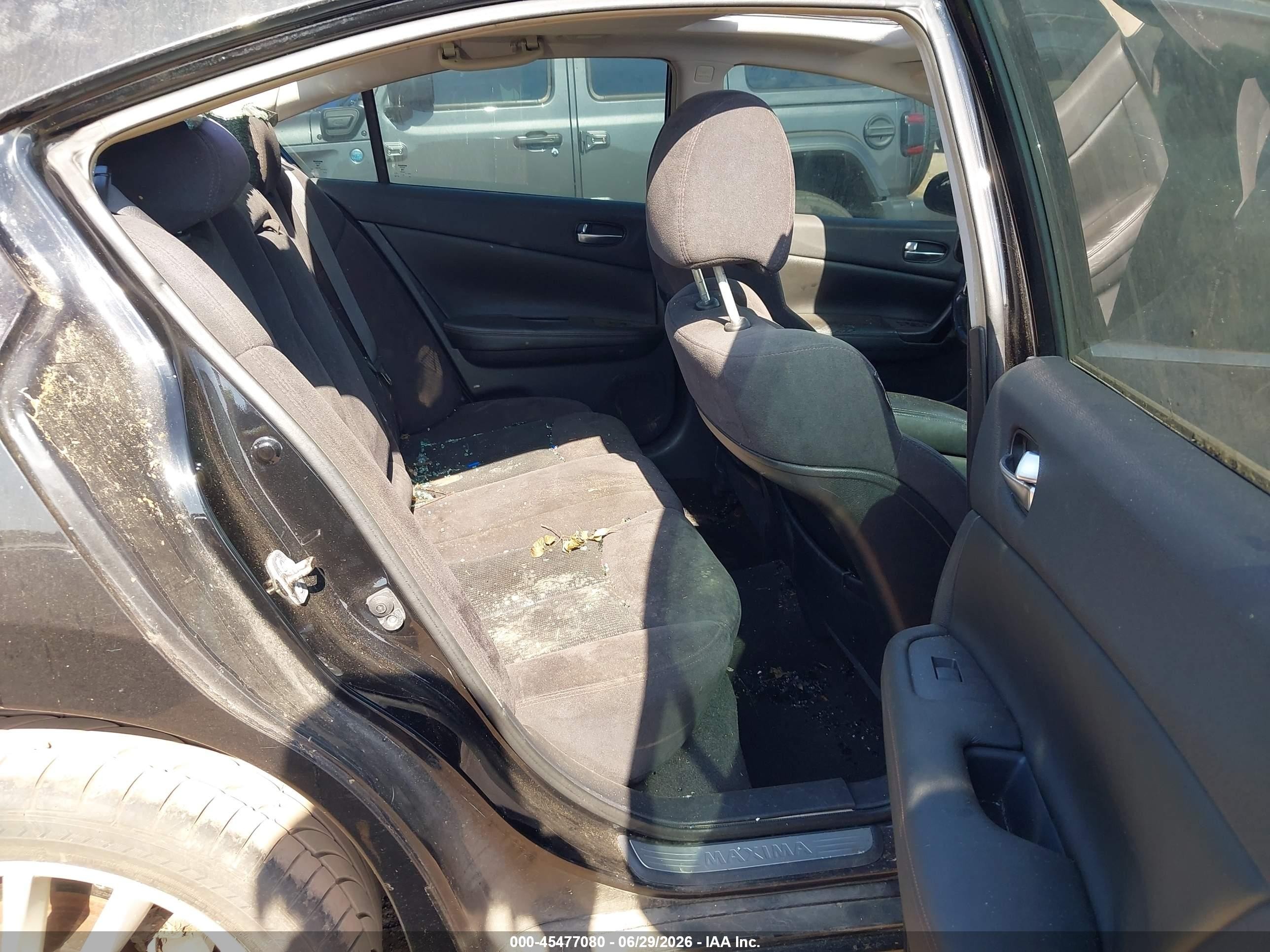 2009 Nissan Maxima 3.5 S Black vin: 1N4AA51E59C834582