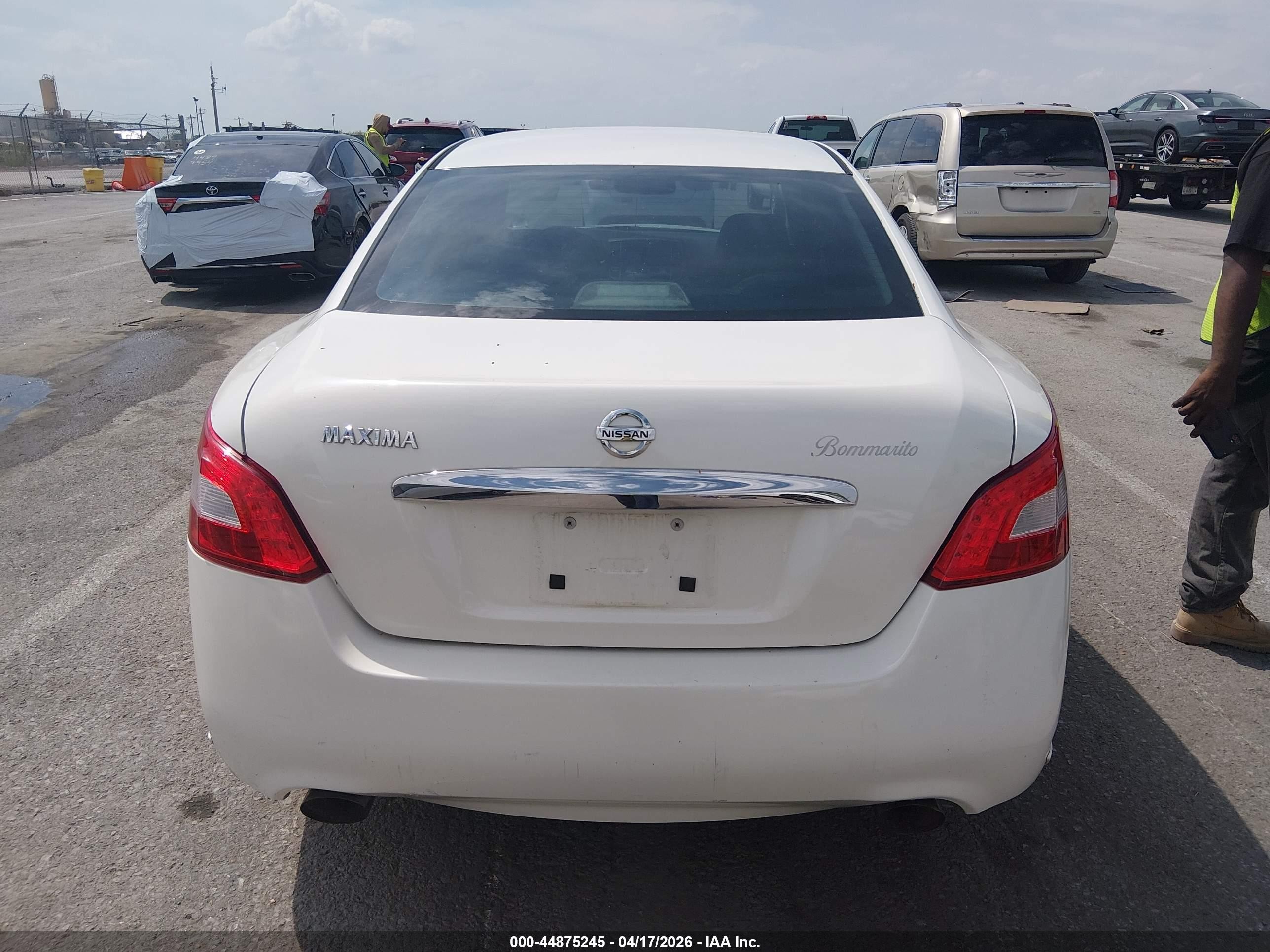 2009 Nissan Maxima 3.5 Sv White vin: 1N4AA51E59C848983