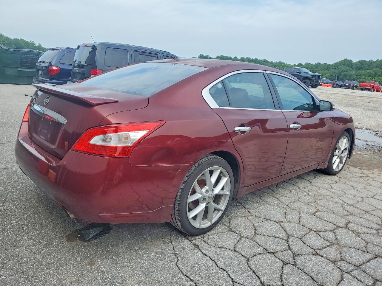 2009 Nissan Maxima 3.5 S Red vin: 1N4AA51E59C850152