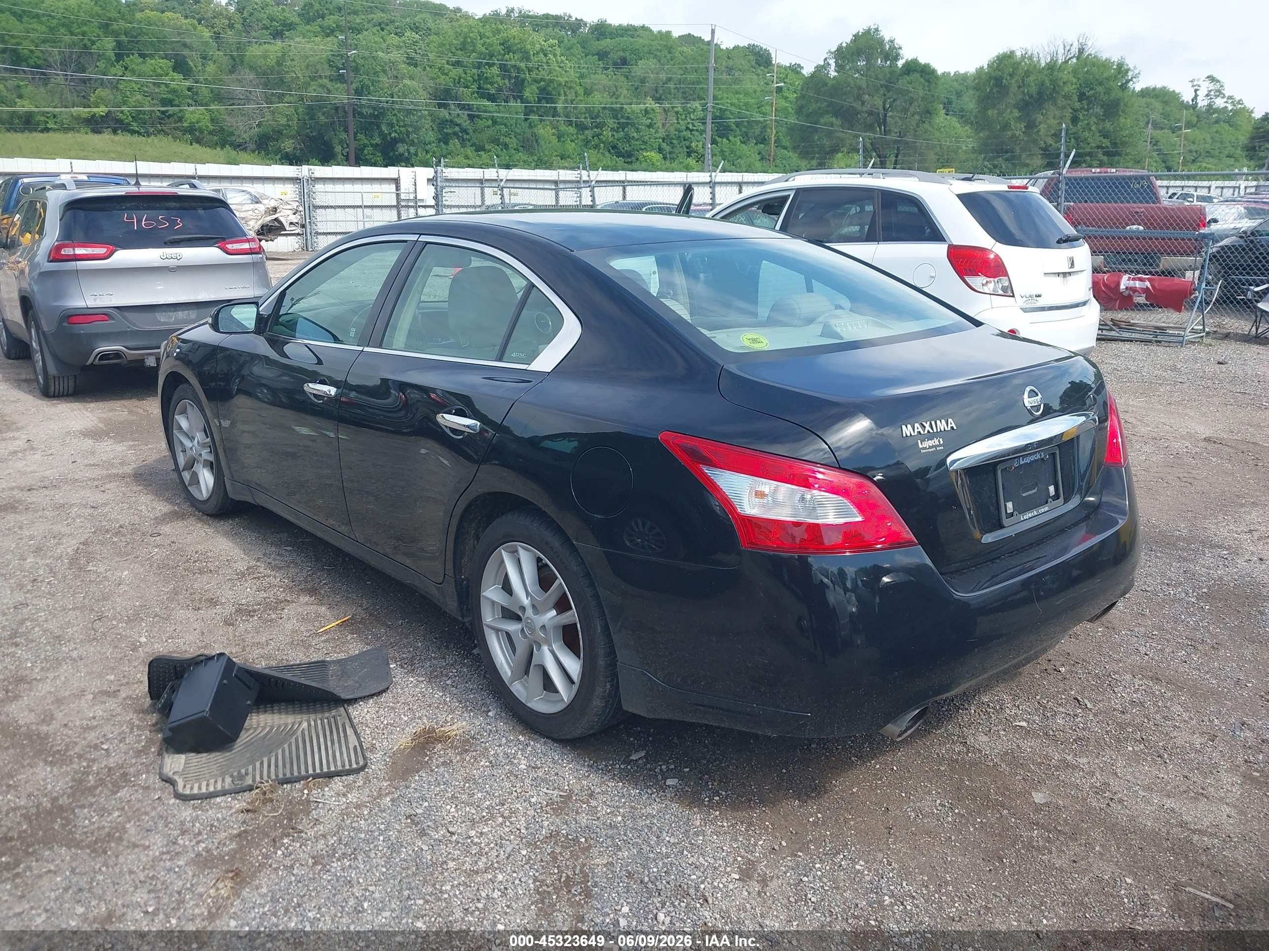 2009 Nissan Maxima 3.5 Sv Черный vin: 1N4AA51E59C861202
