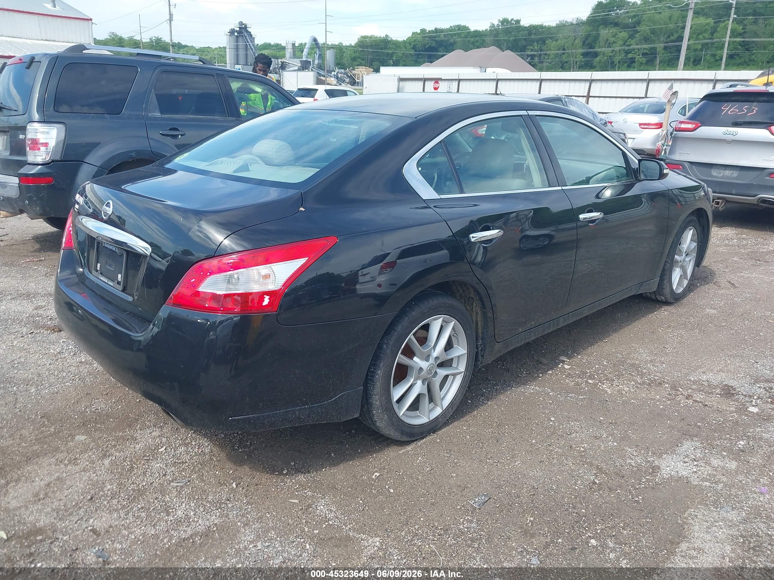 2009 Nissan Maxima 3.5 Sv Черный vin: 1N4AA51E59C861202