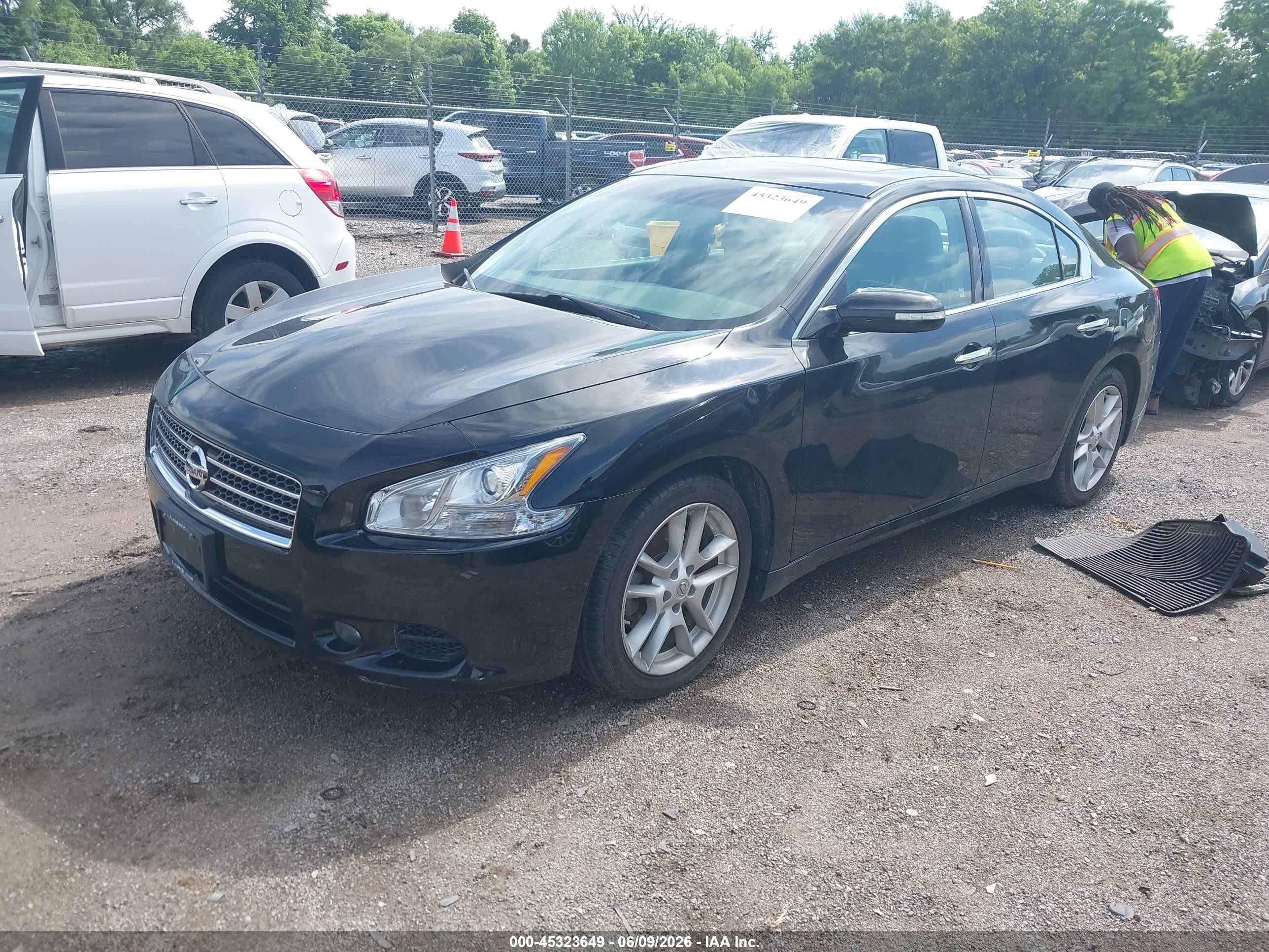 2009 Nissan Maxima 3.5 Sv Черный vin: 1N4AA51E59C861202