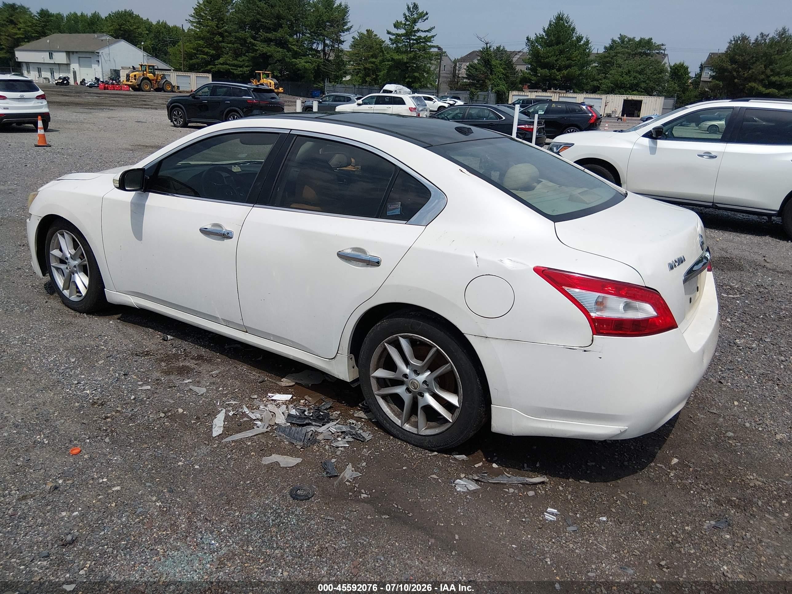 2009 Nissan Maxima 3.5 Sv Белый vin: 1N4AA51E69C830993