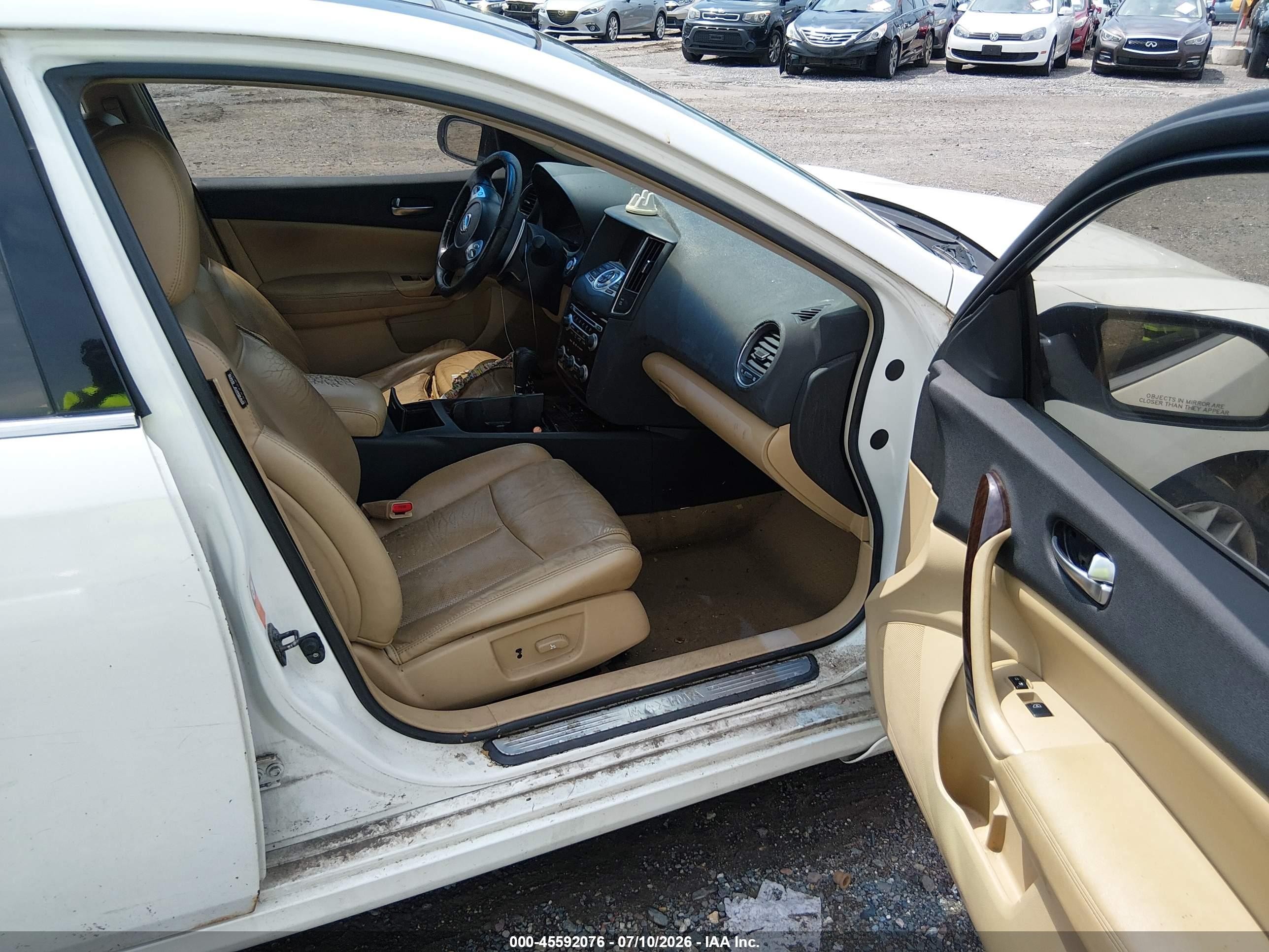 2009 Nissan Maxima 3.5 Sv Белый vin: 1N4AA51E69C830993