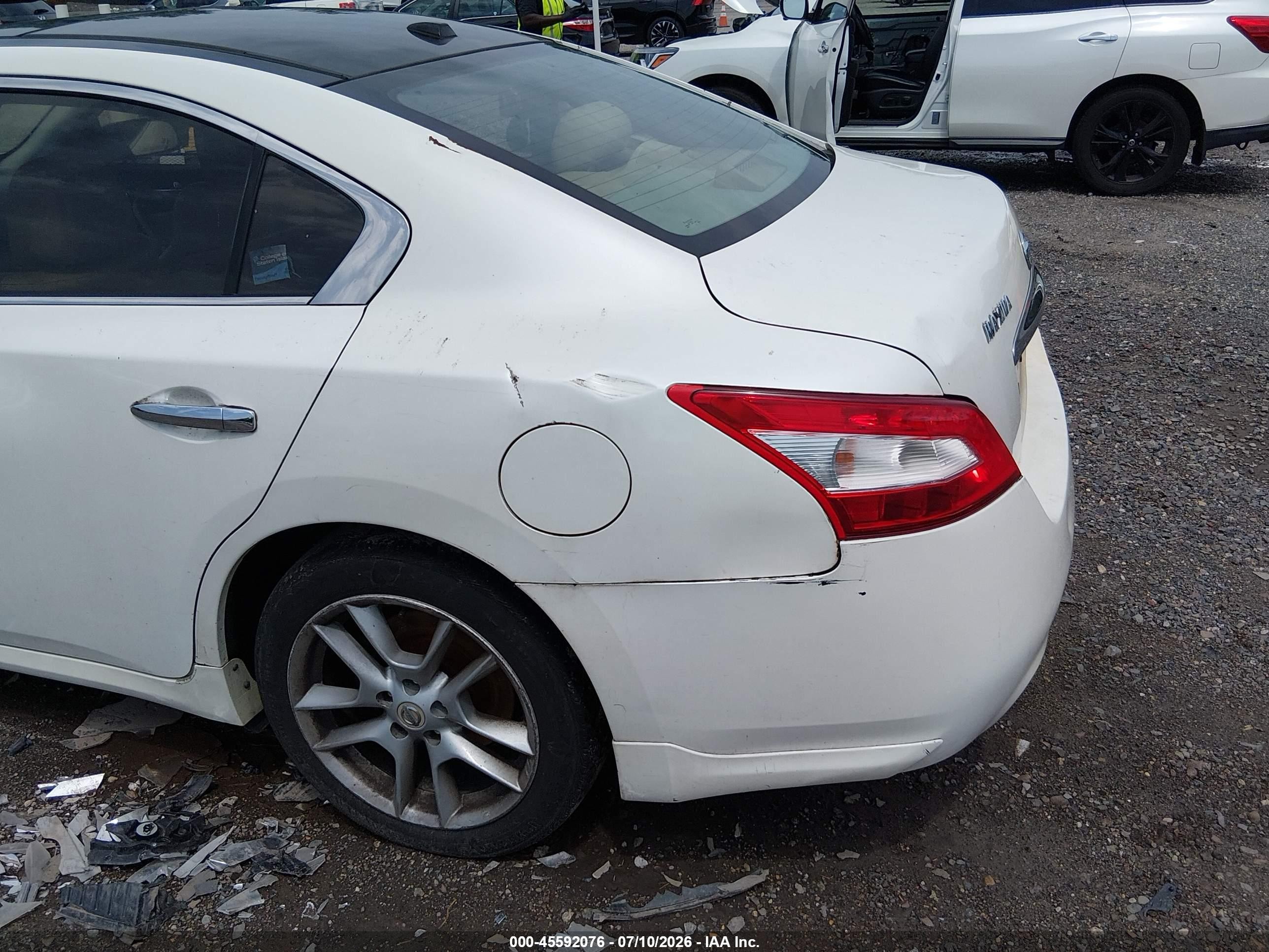 2009 Nissan Maxima 3.5 Sv Белый vin: 1N4AA51E69C830993