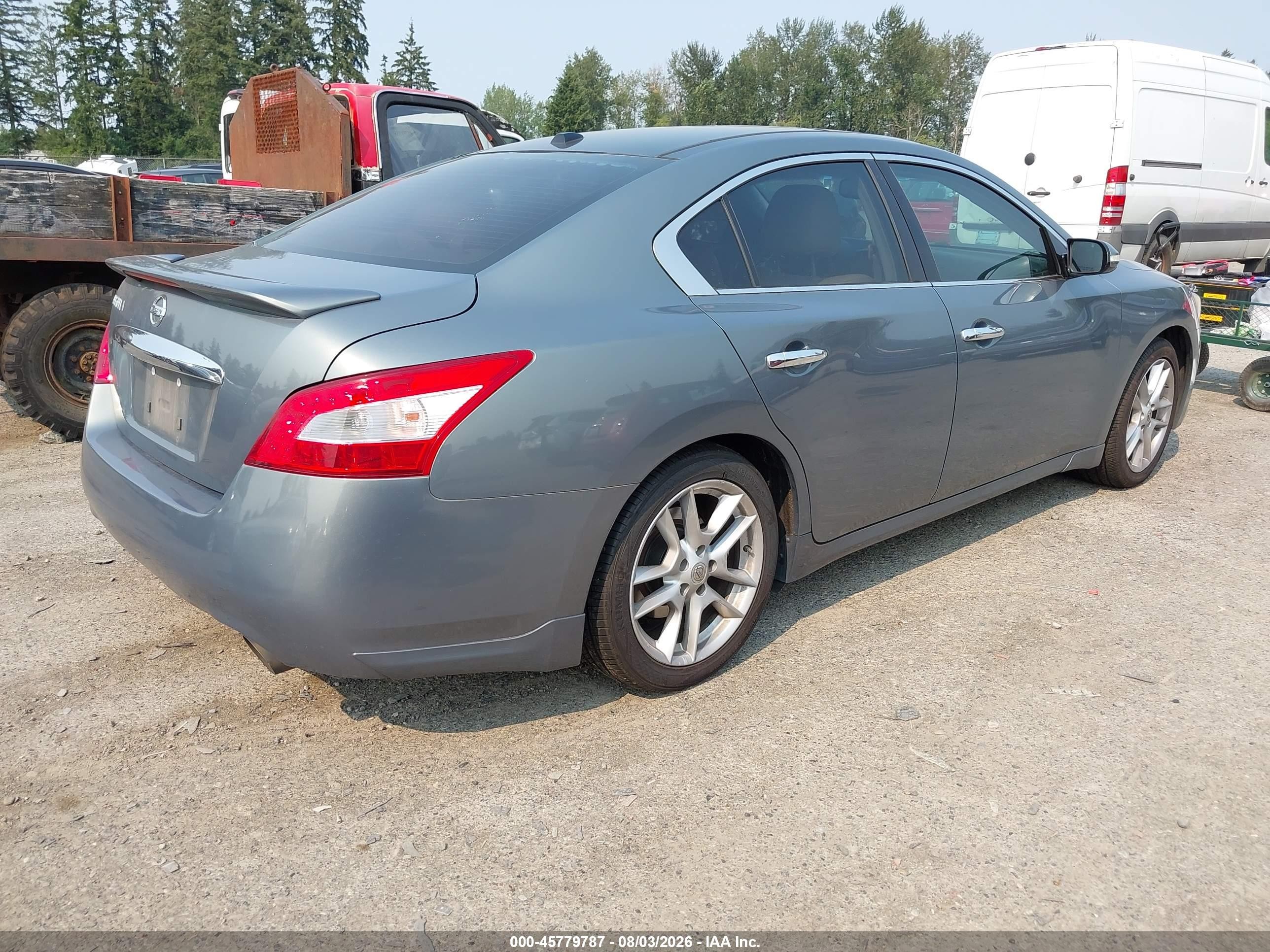 2009 Nissan Maxima 3.5 Sv Gray vin: 1N4AA51E69C832064