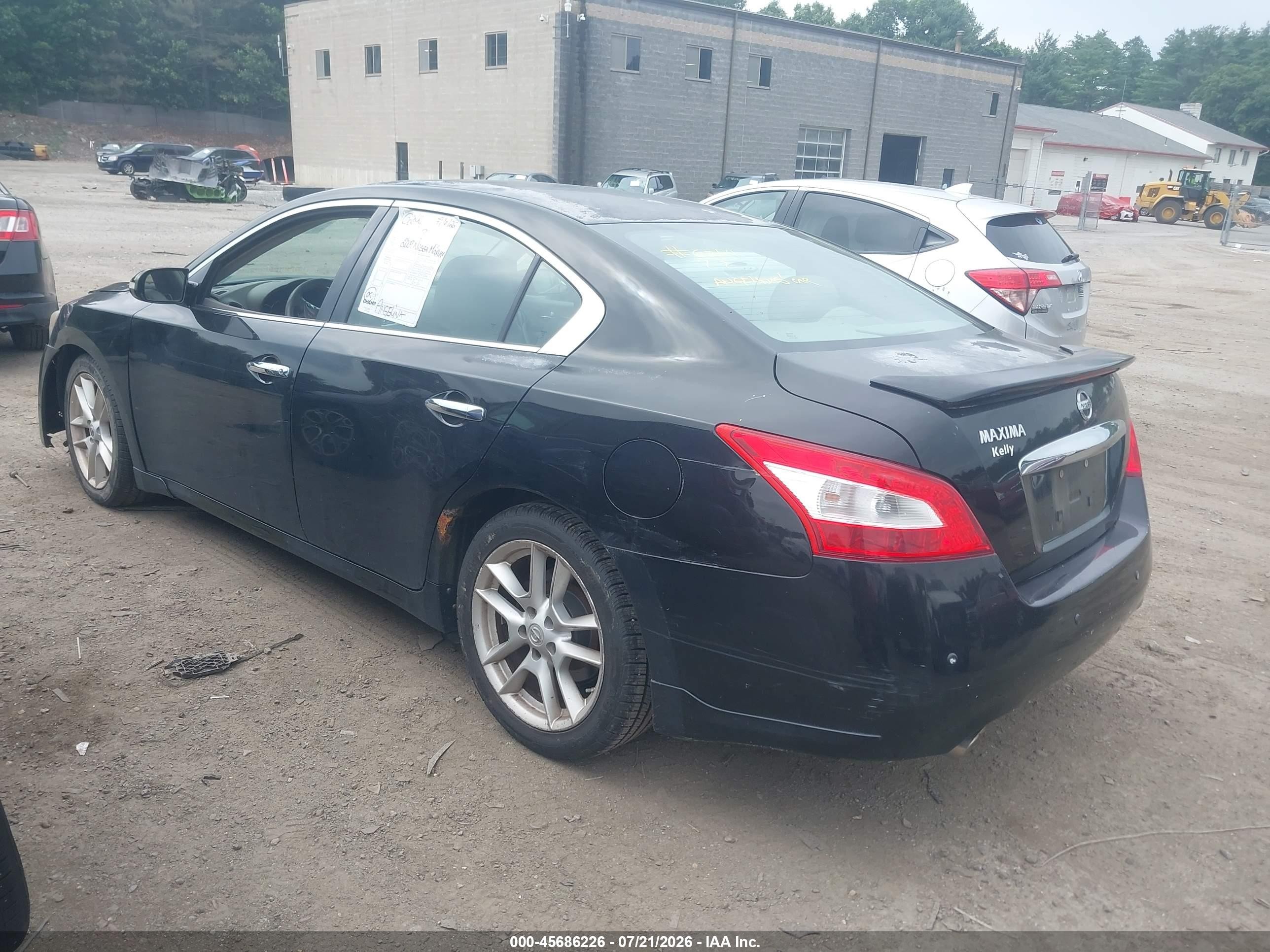 2009 Nissan Maxima 3.5 Sv Black vin: 1N4AA51E69C834588