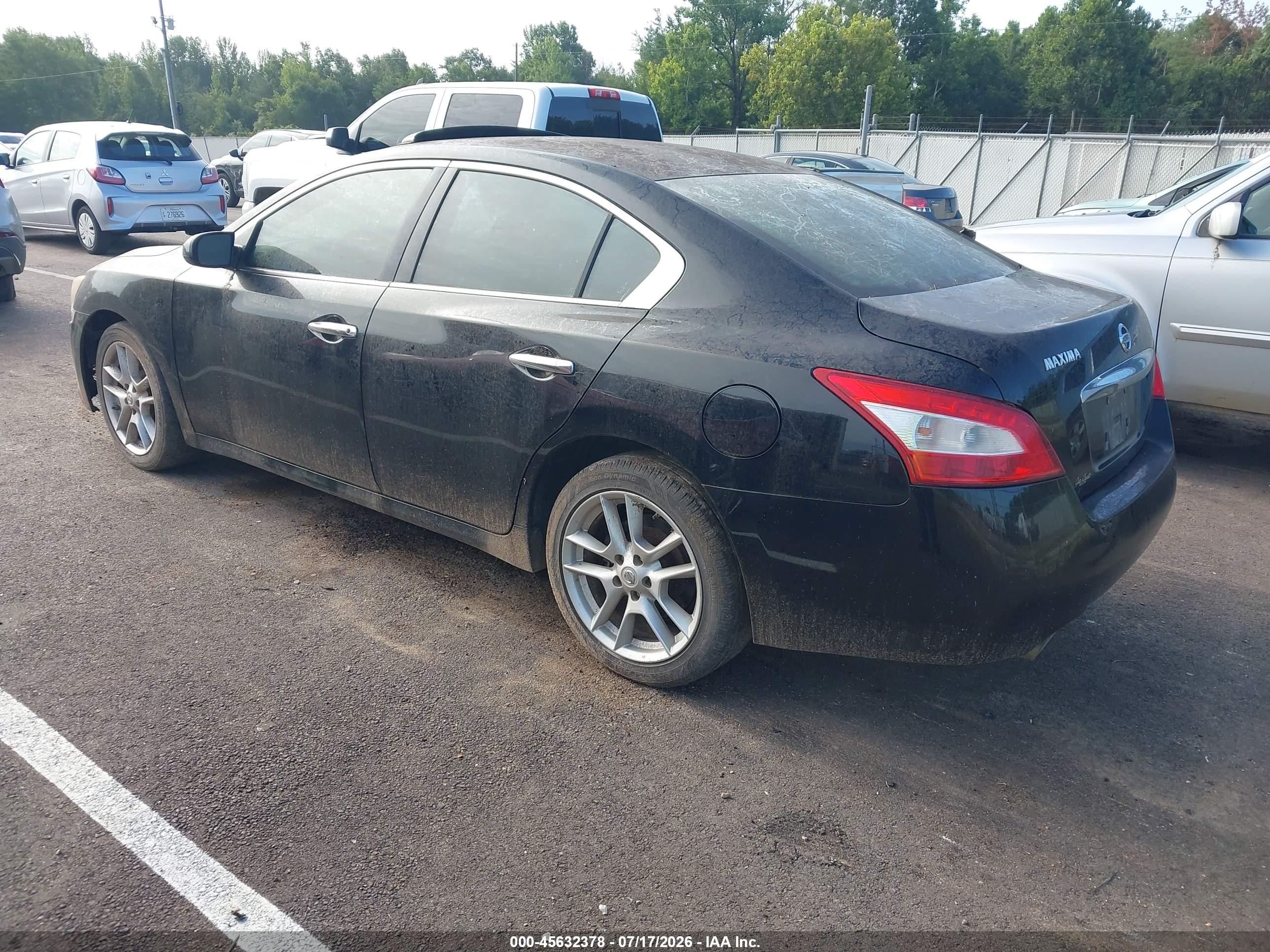 2009 Nissan Maxima 3.5 S Black vin: 1N4AA51E69C840360