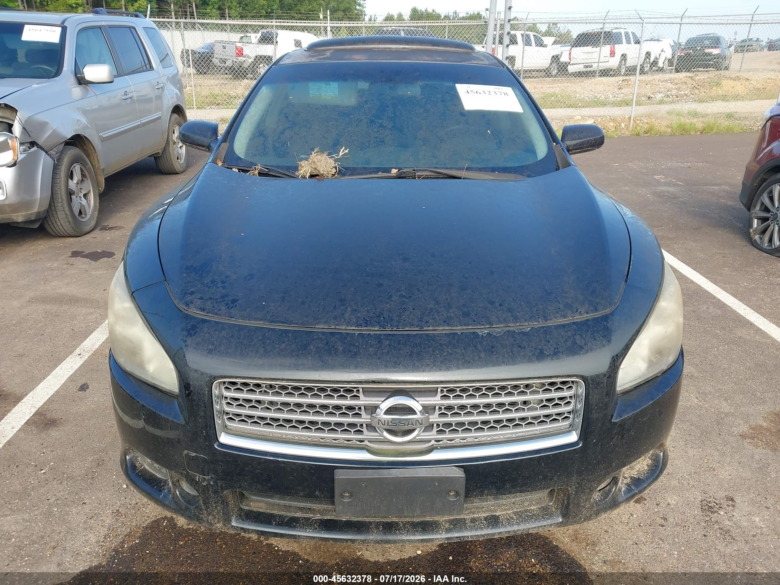 2009 Nissan Maxima 3.5 S Black vin: 1N4AA51E69C840360