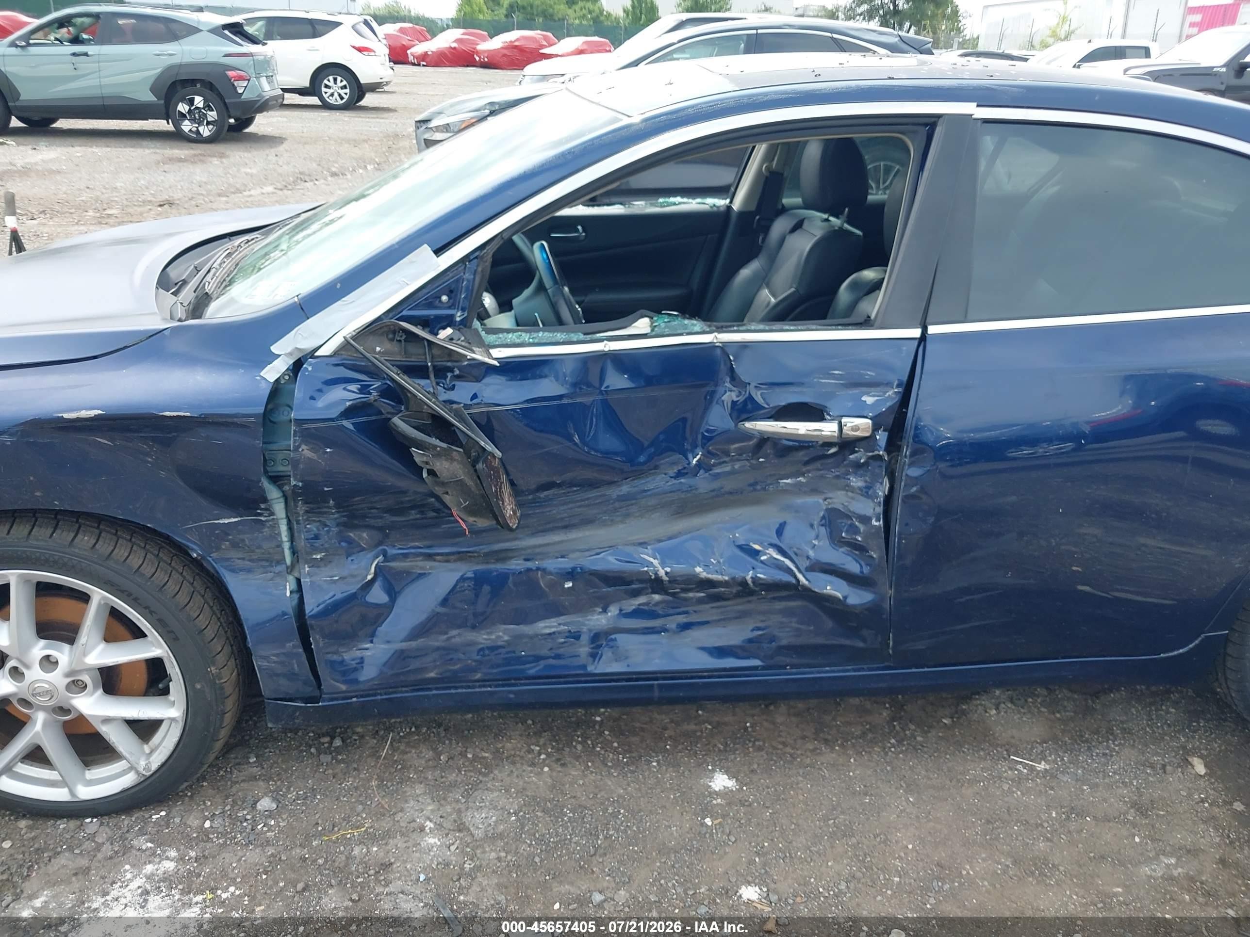 2009 Nissan Maxima 3.5 Sv Navy vin: 1N4AA51E69C851228