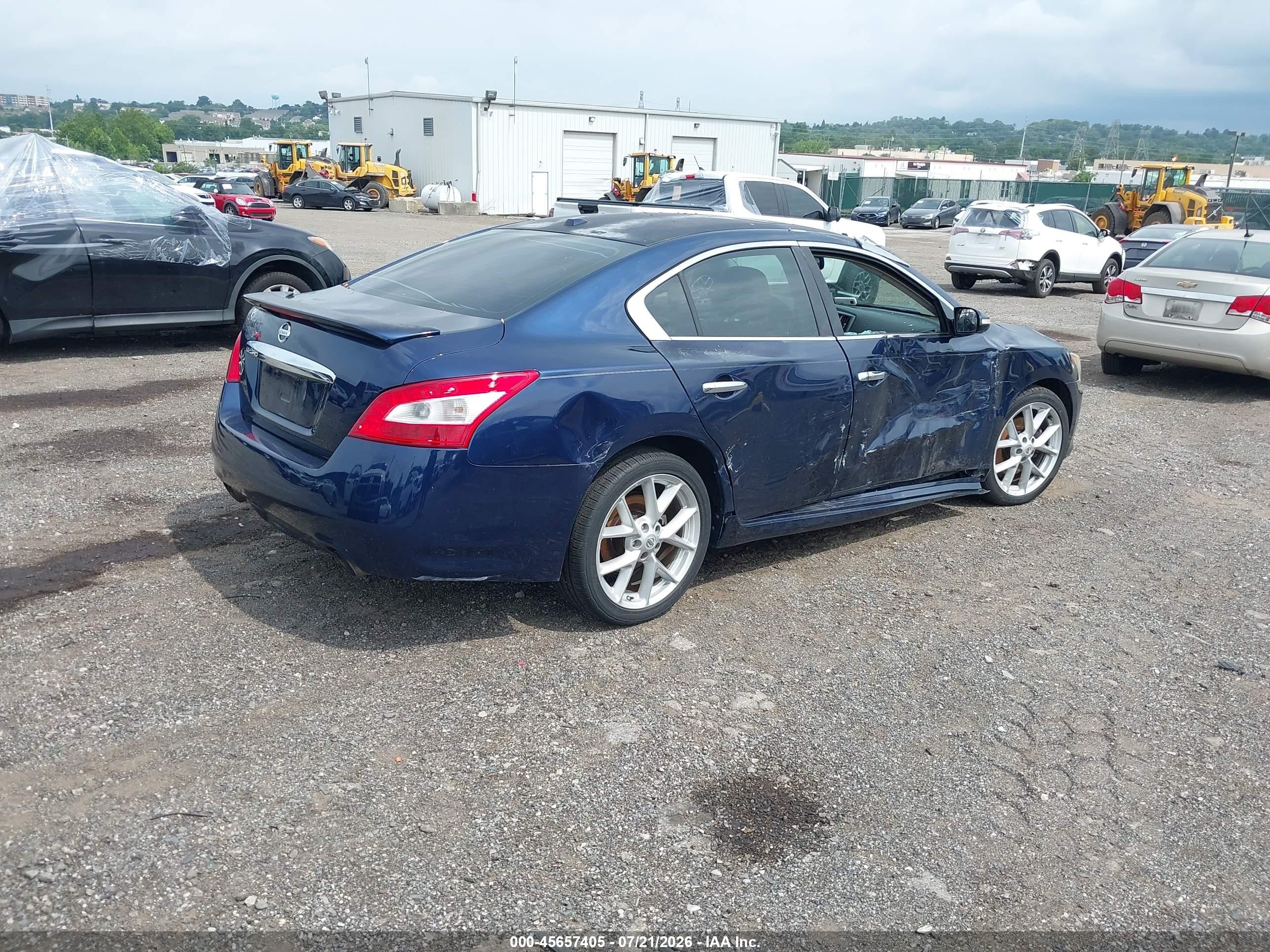 2009 Nissan Maxima 3.5 Sv Navy vin: 1N4AA51E69C851228