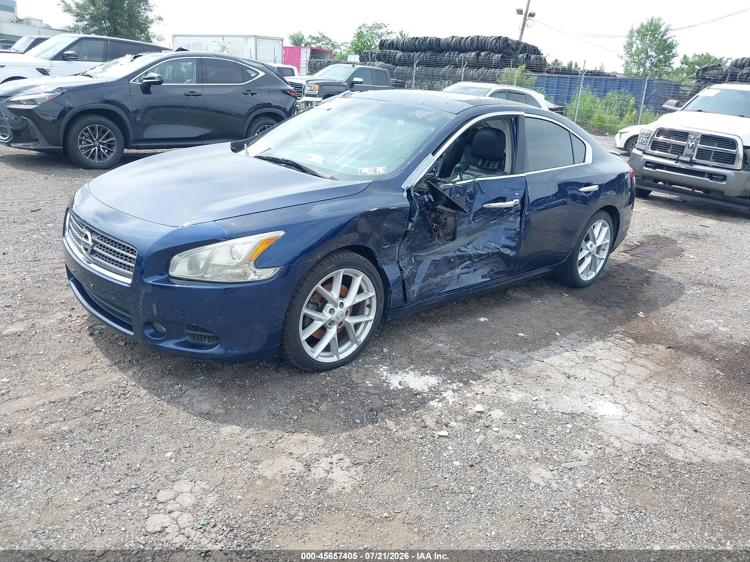 2009 Nissan Maxima 3.5 Sv Navy vin: 1N4AA51E69C851228