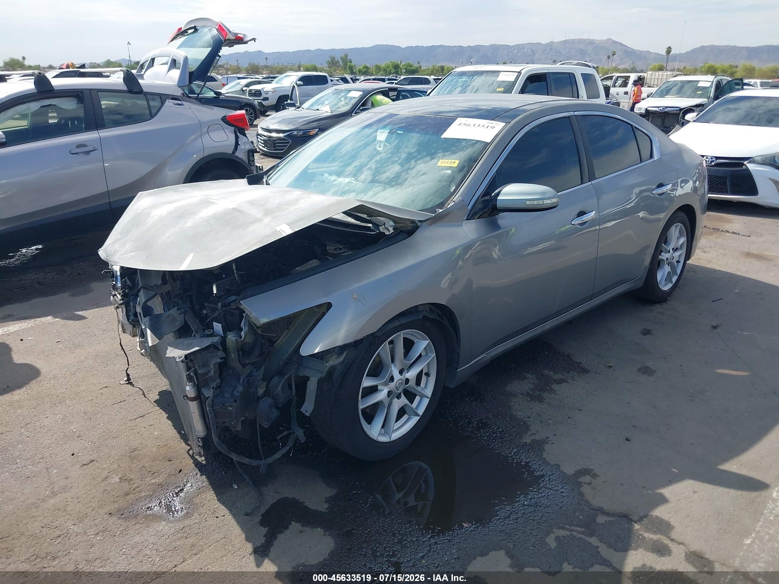 2009 Nissan Maxima 3.5 Sv Gray vin: 1N4AA51E69C859006