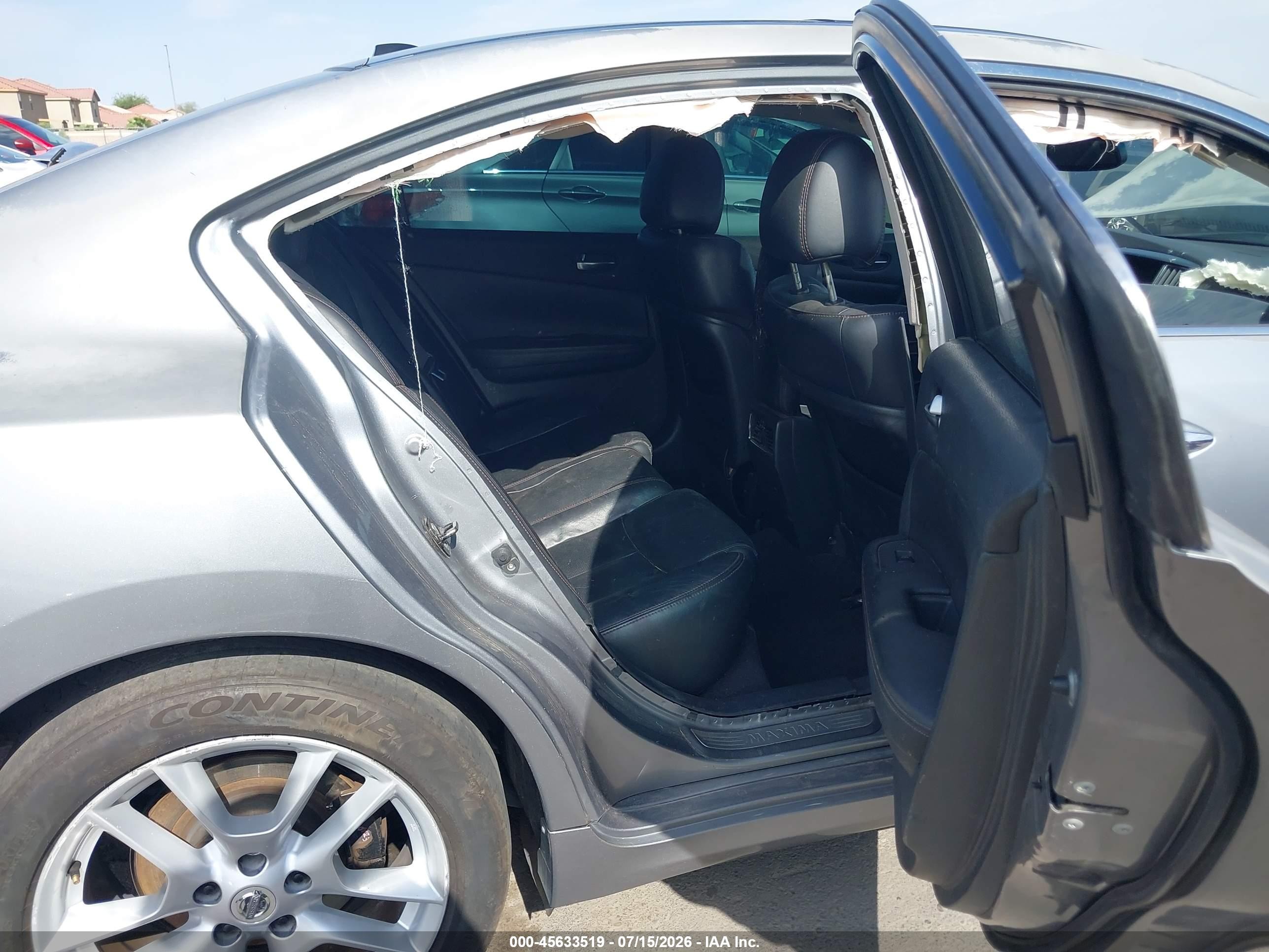 2009 Nissan Maxima 3.5 Sv Gray vin: 1N4AA51E69C859006