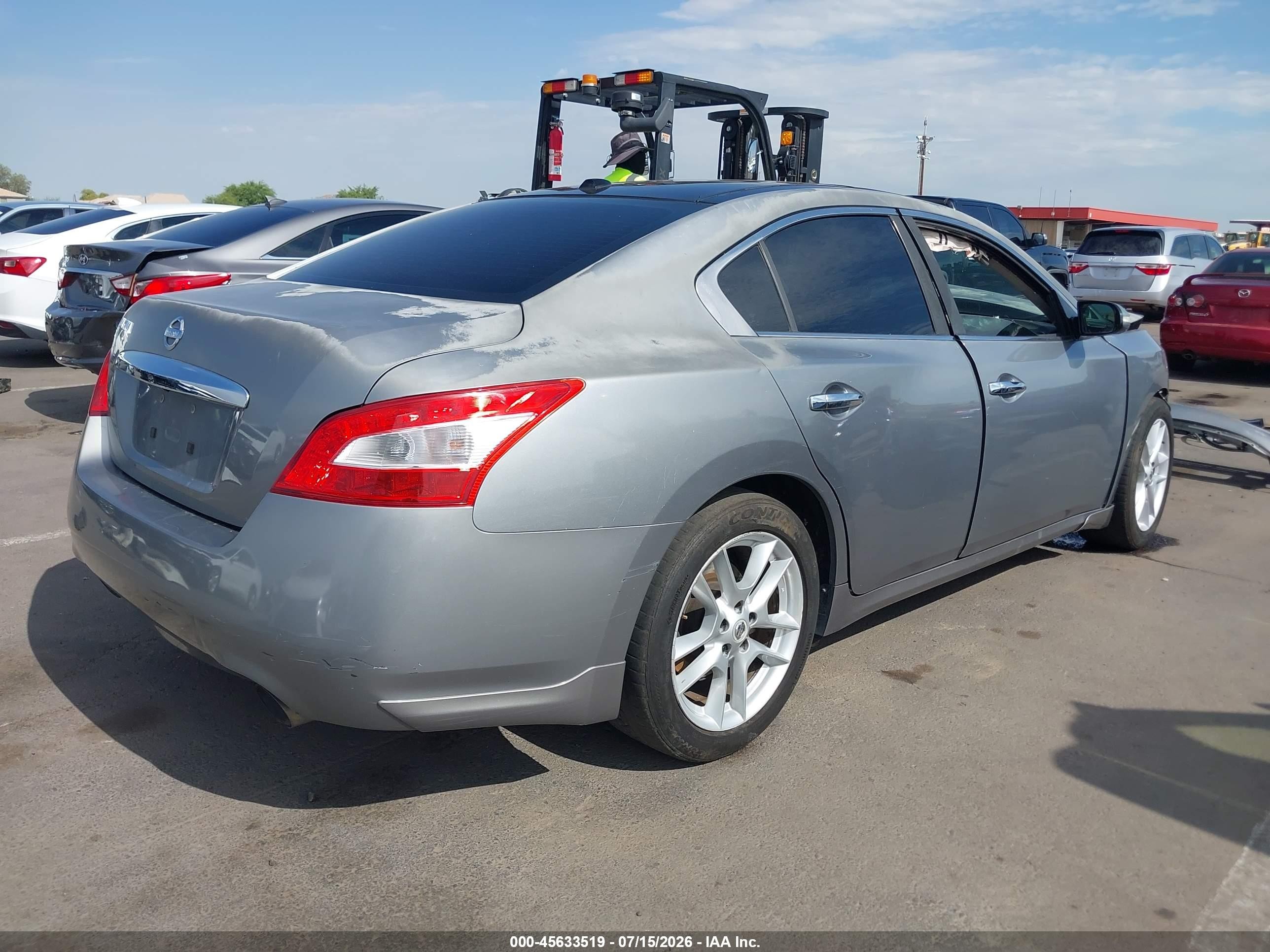 2009 Nissan Maxima 3.5 Sv Gray vin: 1N4AA51E69C859006