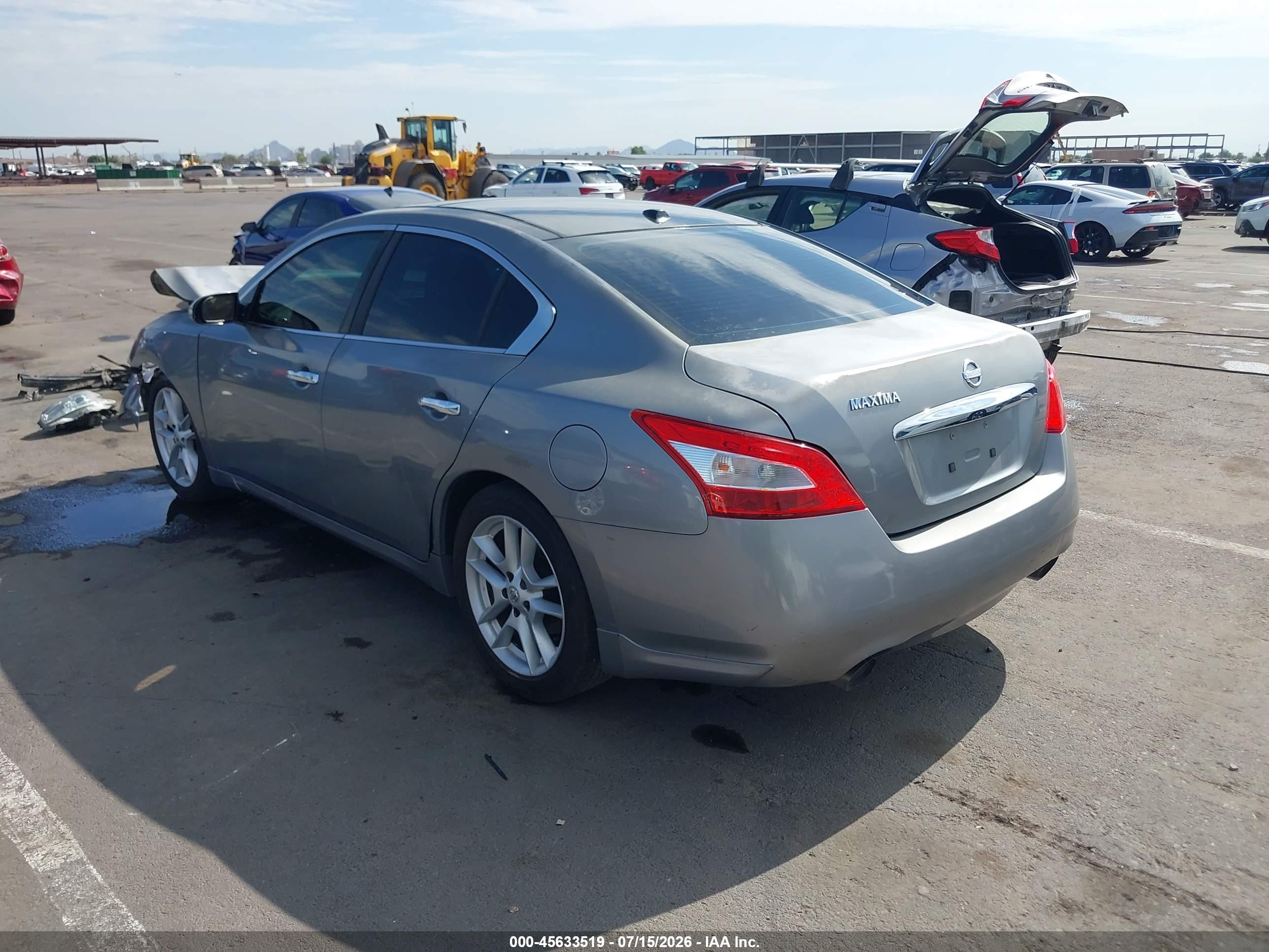 2009 Nissan Maxima 3.5 Sv Gray vin: 1N4AA51E69C859006