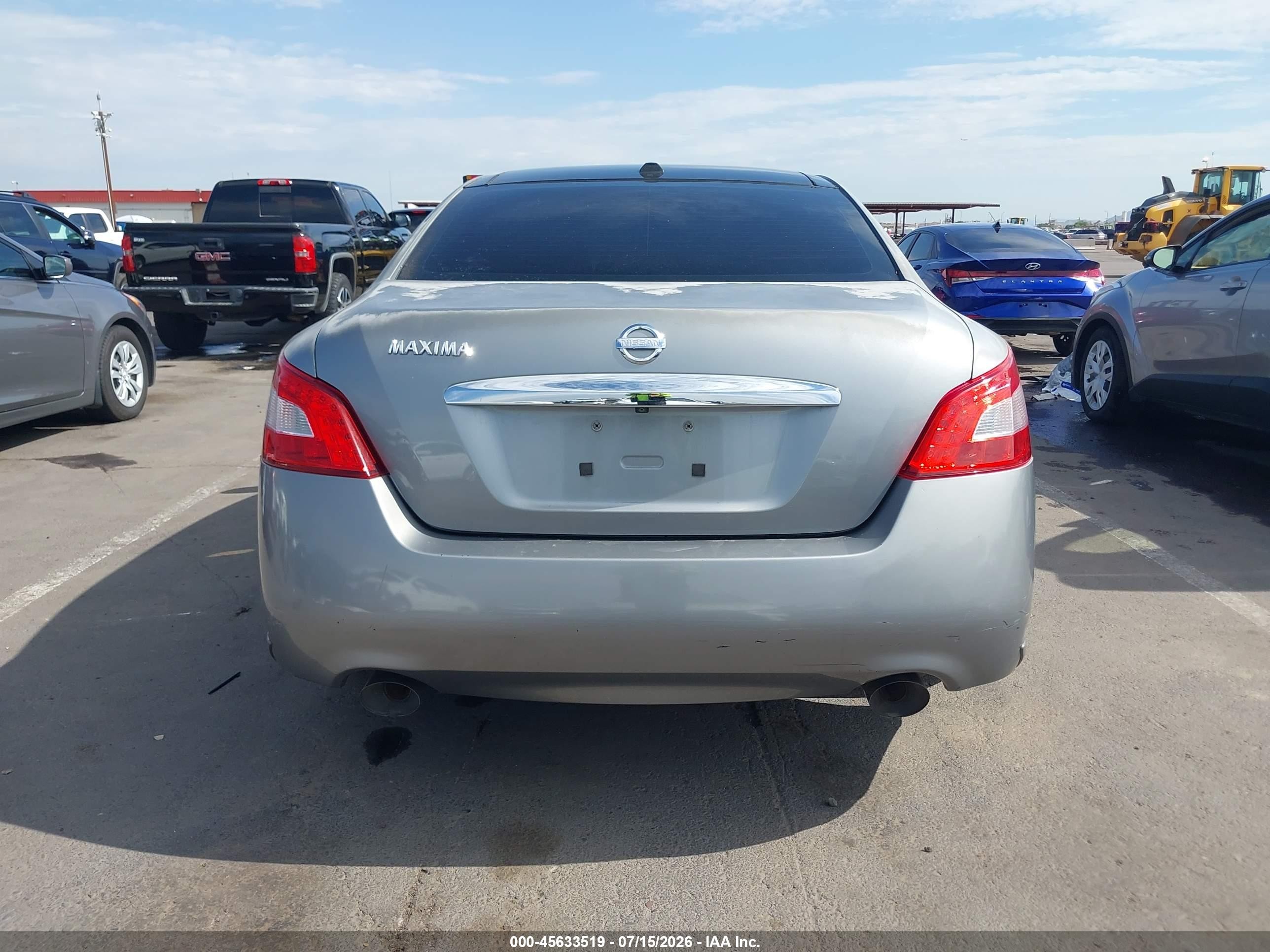 2009 Nissan Maxima 3.5 Sv Gray vin: 1N4AA51E69C859006