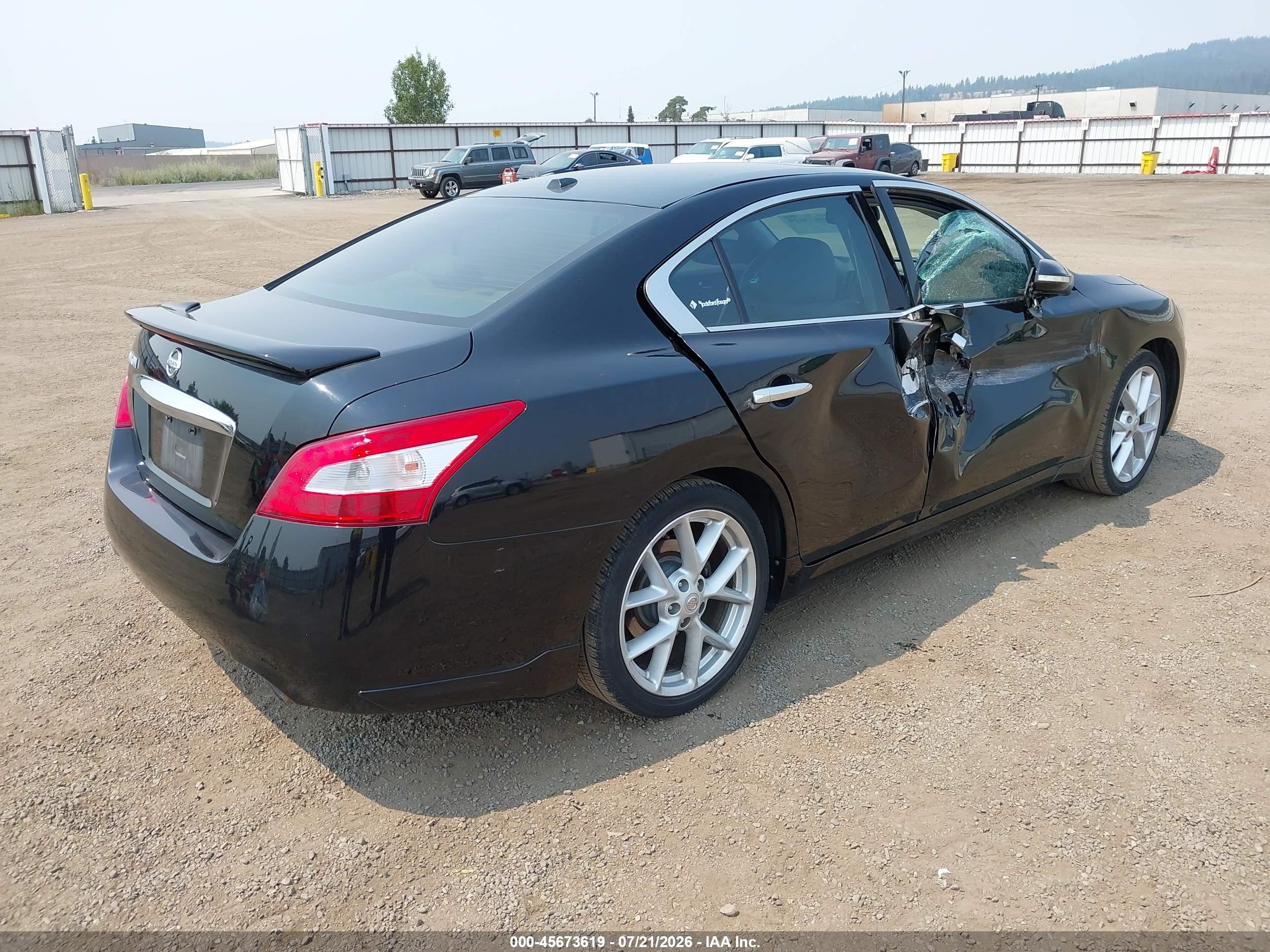 2009 Nissan Maxima 3.5 Sv Black vin: 1N4AA51E79C818593