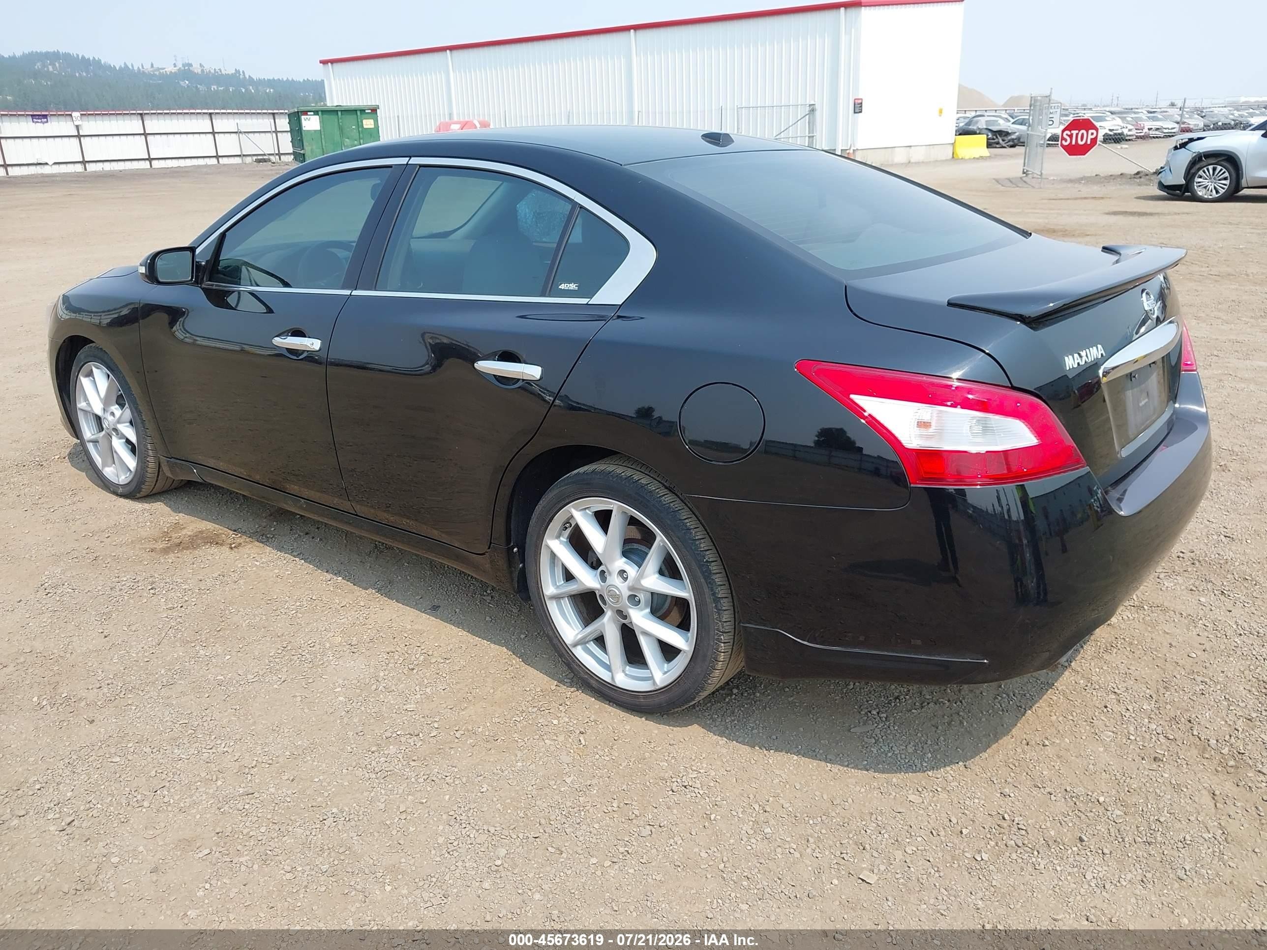 2009 Nissan Maxima 3.5 Sv Black vin: 1N4AA51E79C818593