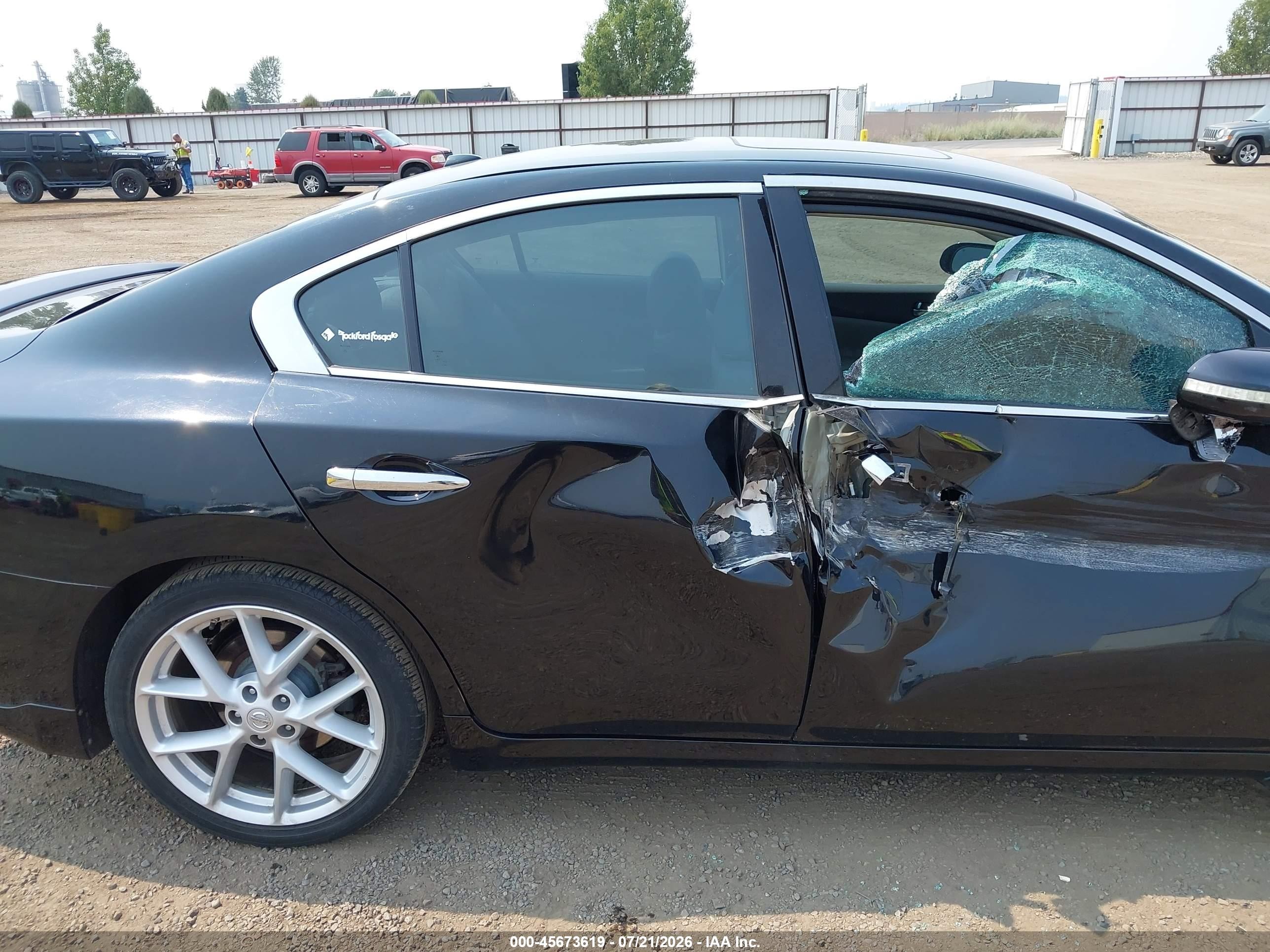2009 Nissan Maxima 3.5 Sv Black vin: 1N4AA51E79C818593