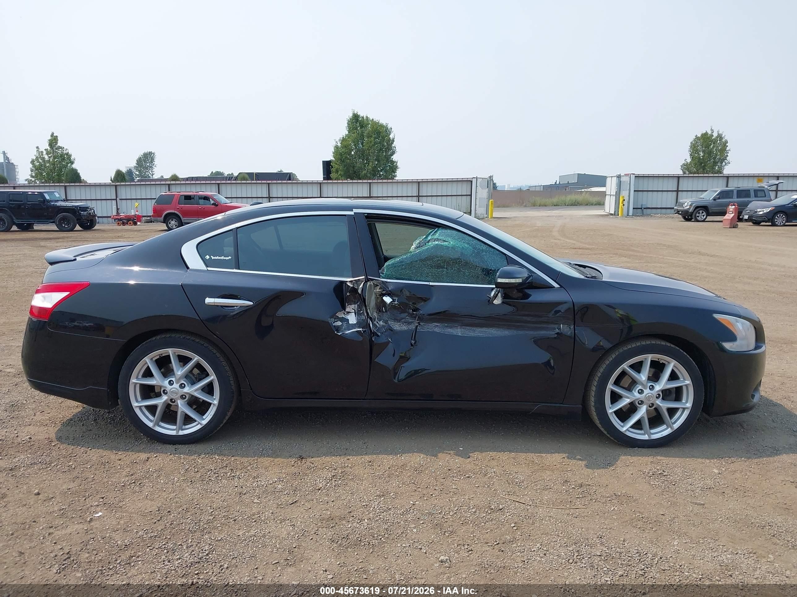 2009 Nissan Maxima 3.5 Sv Black vin: 1N4AA51E79C818593