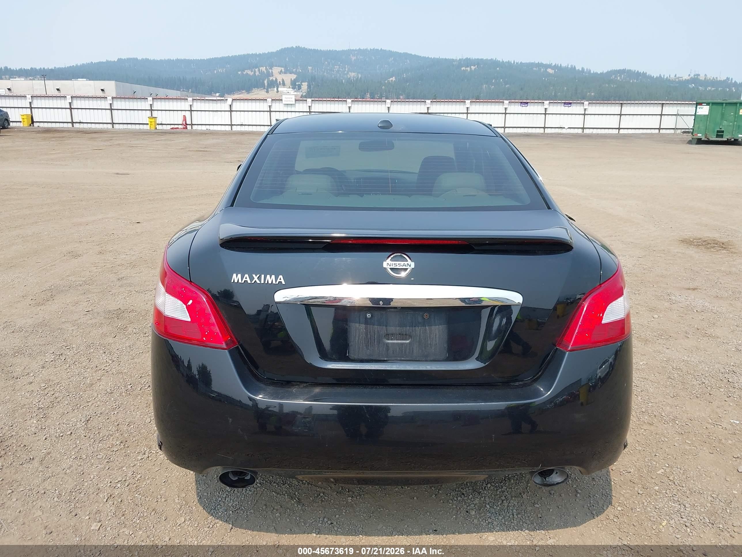 2009 Nissan Maxima 3.5 Sv Black vin: 1N4AA51E79C818593