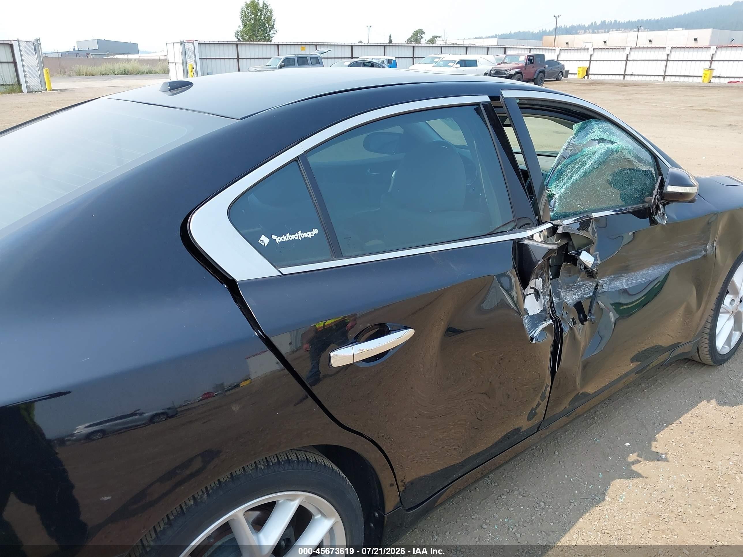 2009 Nissan Maxima 3.5 Sv Black vin: 1N4AA51E79C818593