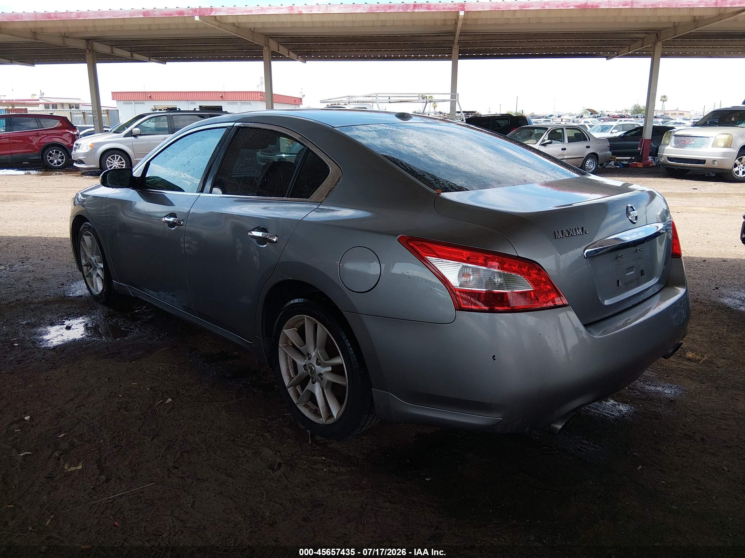 2009 Nissan Maxima 3.5 Sv Gray vin: 1N4AA51E89C802693