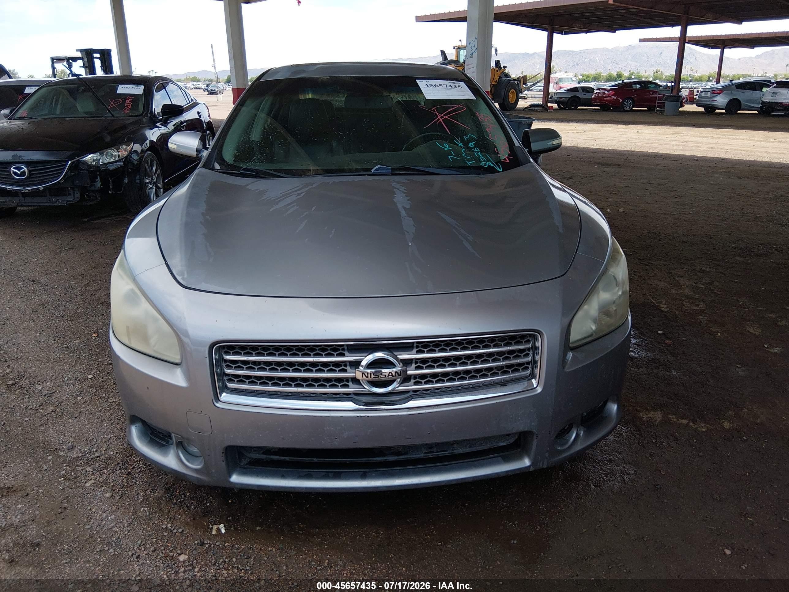 2009 Nissan Maxima 3.5 Sv Gray vin: 1N4AA51E89C802693