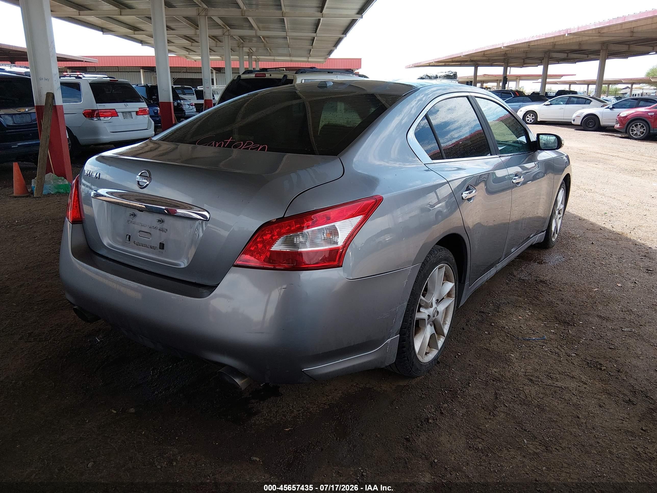 2009 Nissan Maxima 3.5 Sv Gray vin: 1N4AA51E89C802693