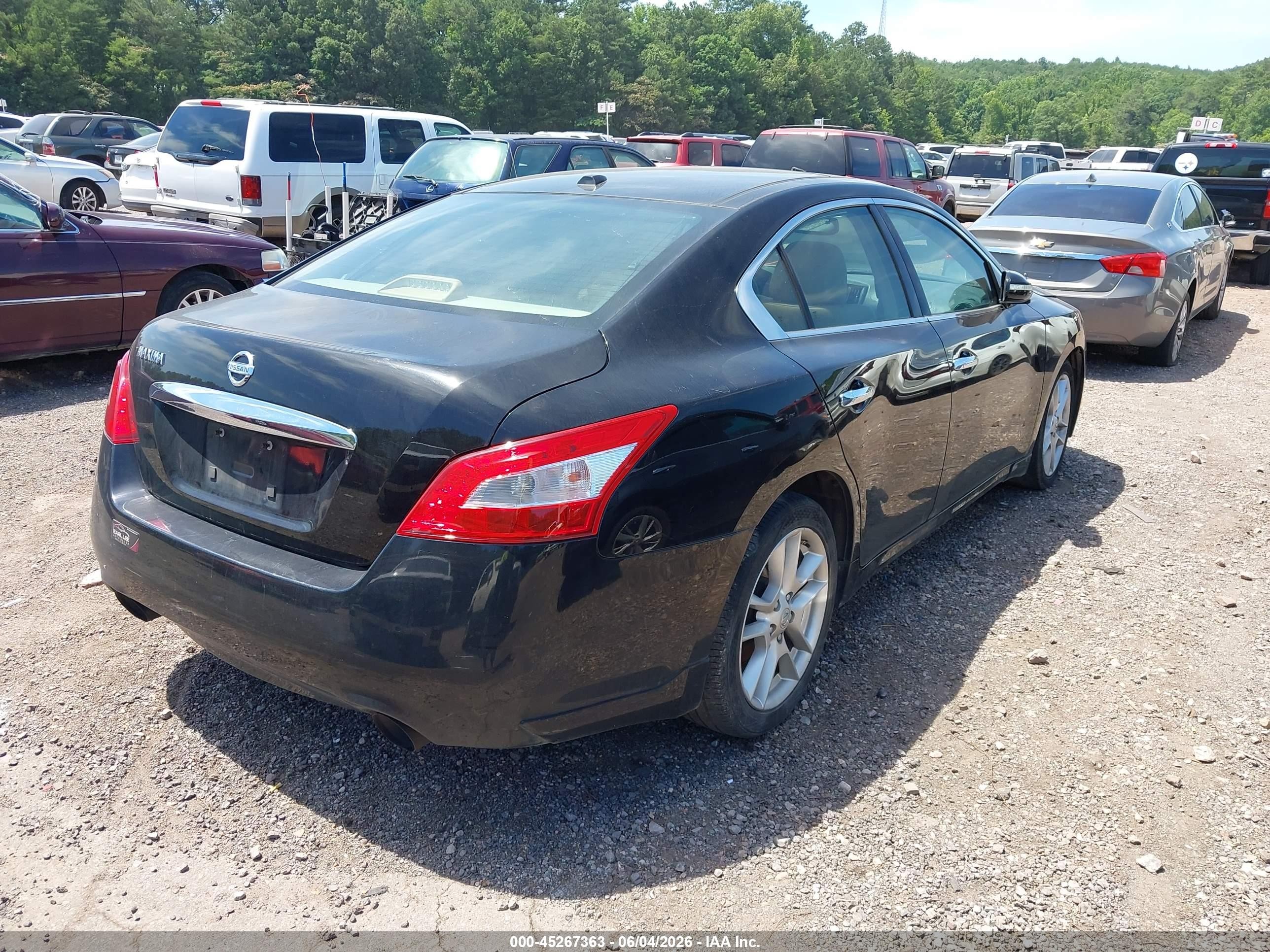 2009 Nissan Maxima 3.5 Sv Black vin: 1N4AA51E89C807957