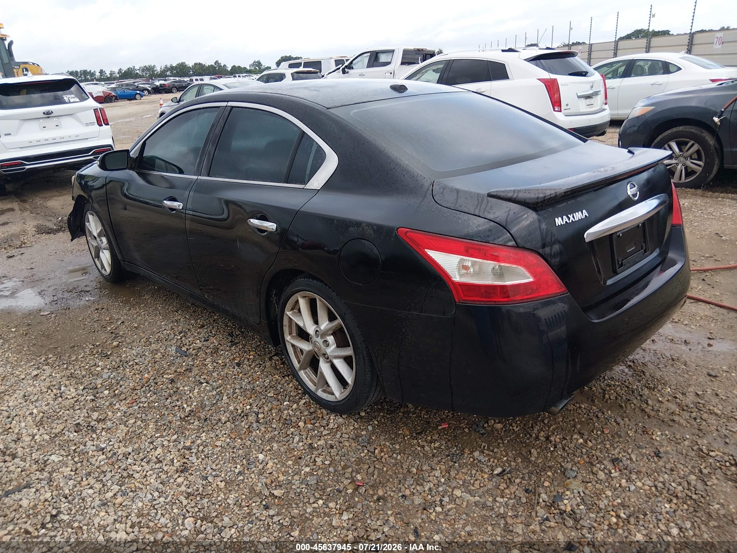 2009 Nissan Maxima 3.5 Sv Черный vin: 1N4AA51E89C811541