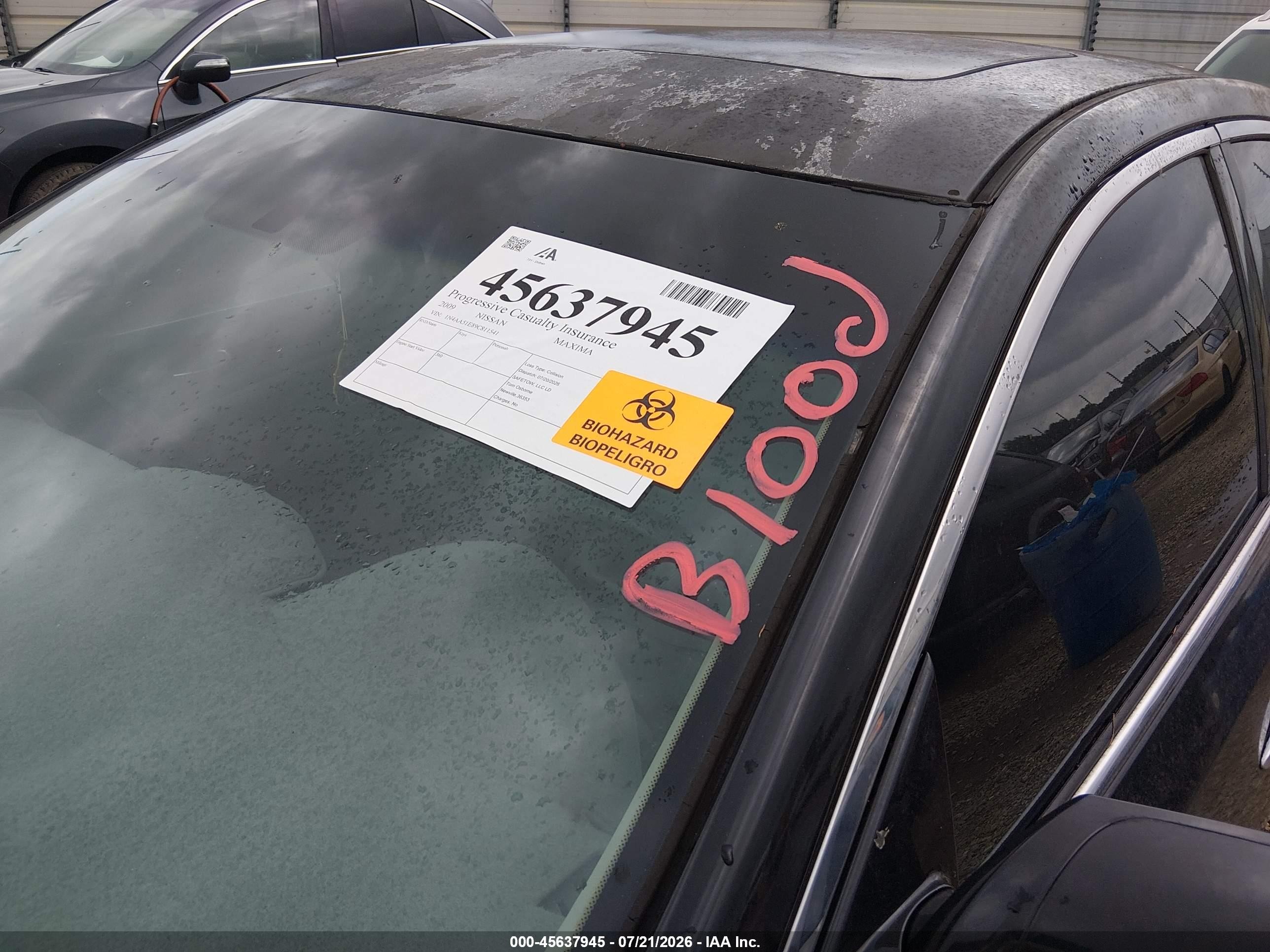 2009 Nissan Maxima 3.5 Sv Черный vin: 1N4AA51E89C811541