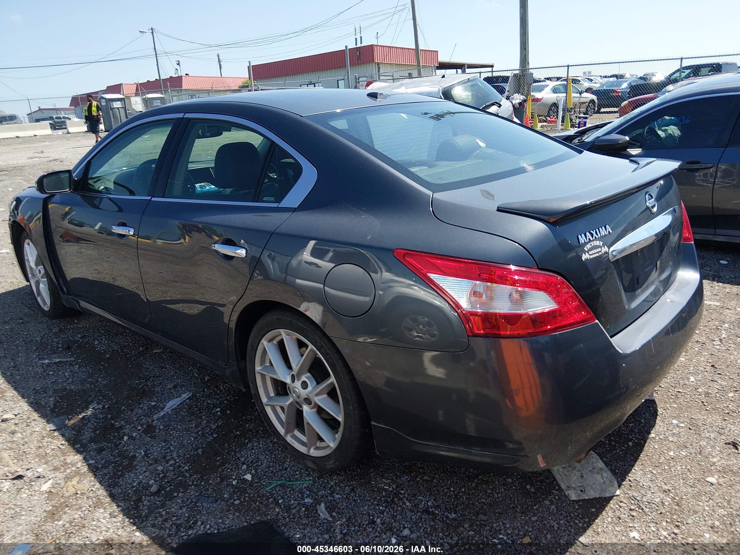 2009 Nissan Maxima 3.5 Sv Black vin: 1N4AA51E89C829893