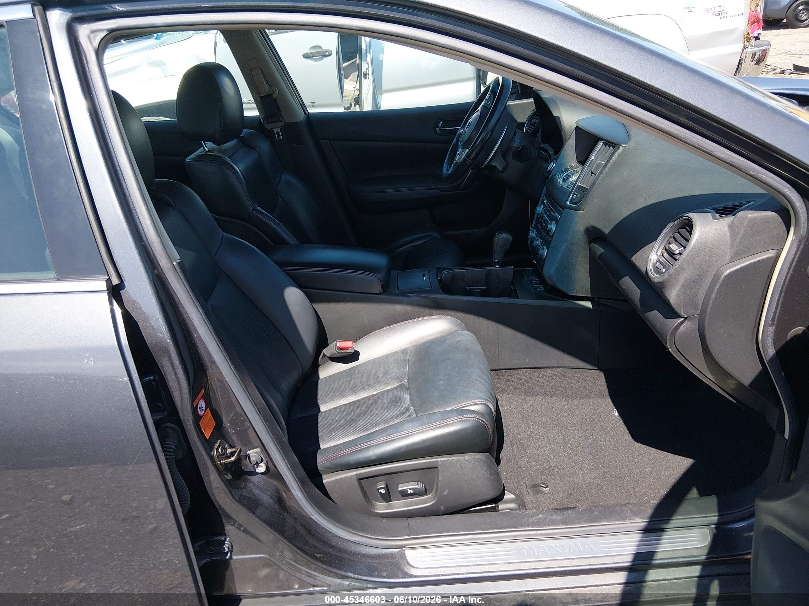 2009 Nissan Maxima 3.5 Sv Black vin: 1N4AA51E89C829893