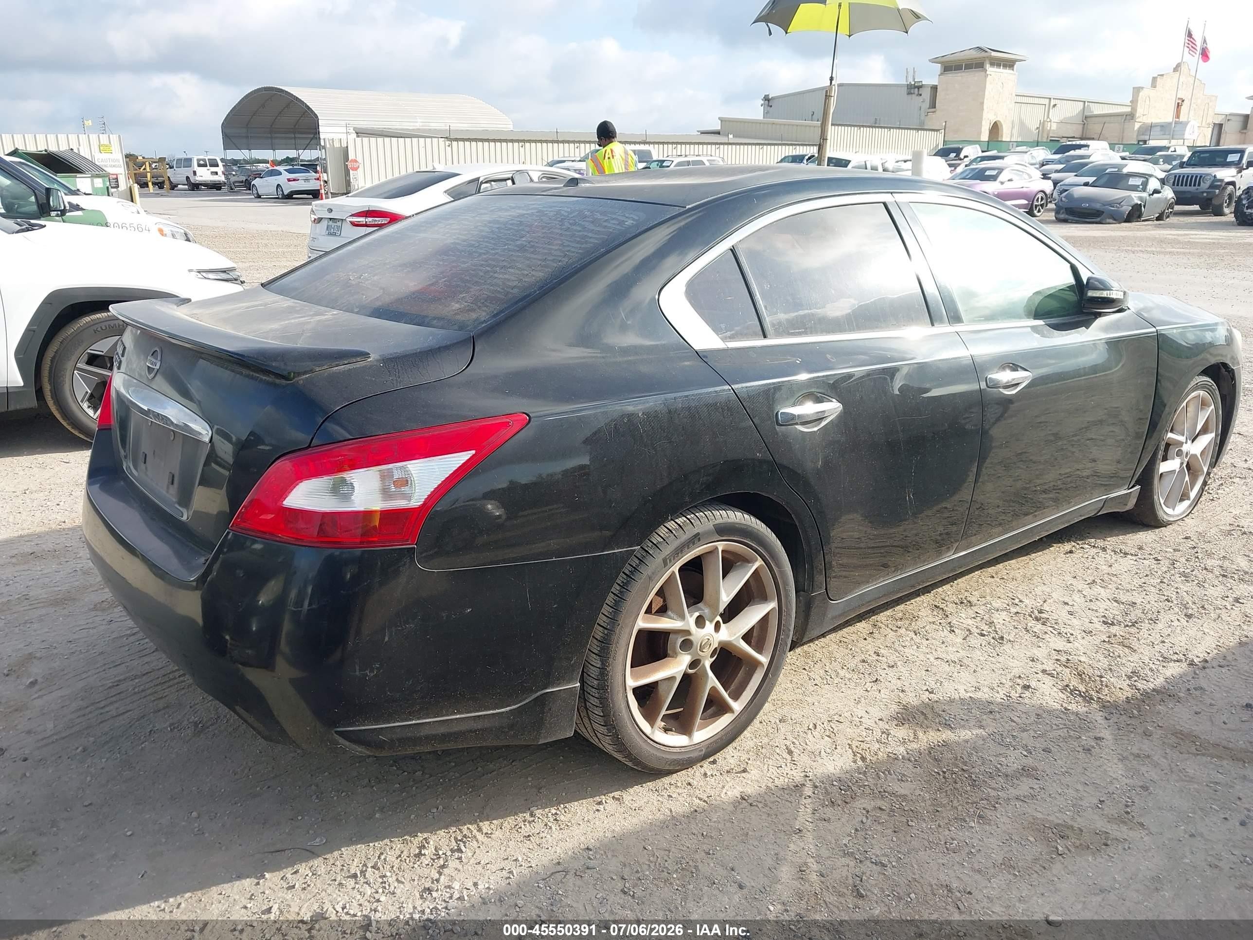 2009 Nissan Maxima 3.5 Sv Black vin: 1N4AA51E89C846760