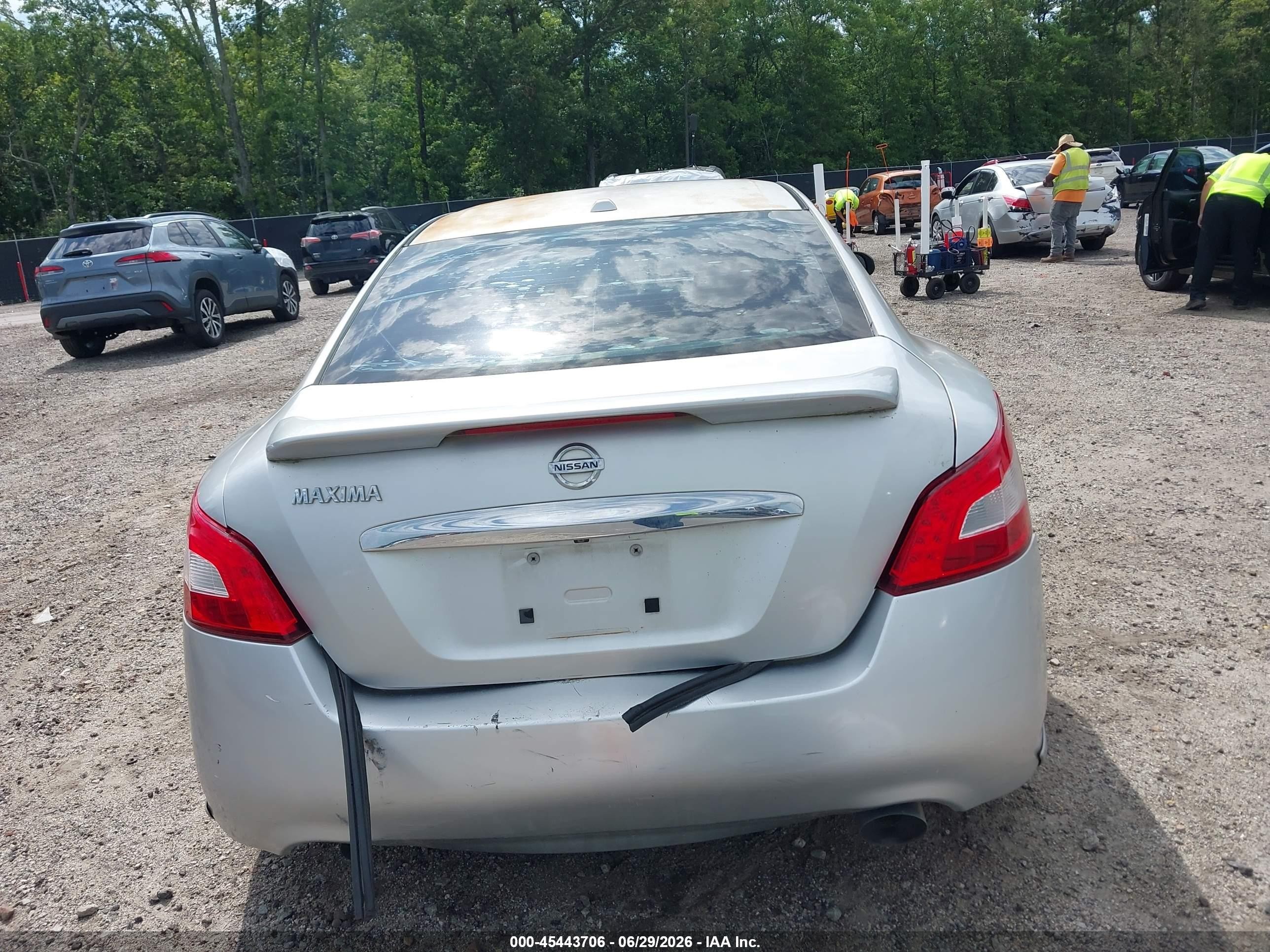 2009 Nissan Maxima 3.5 Sv Silver vin: 1N4AA51E89C847973
