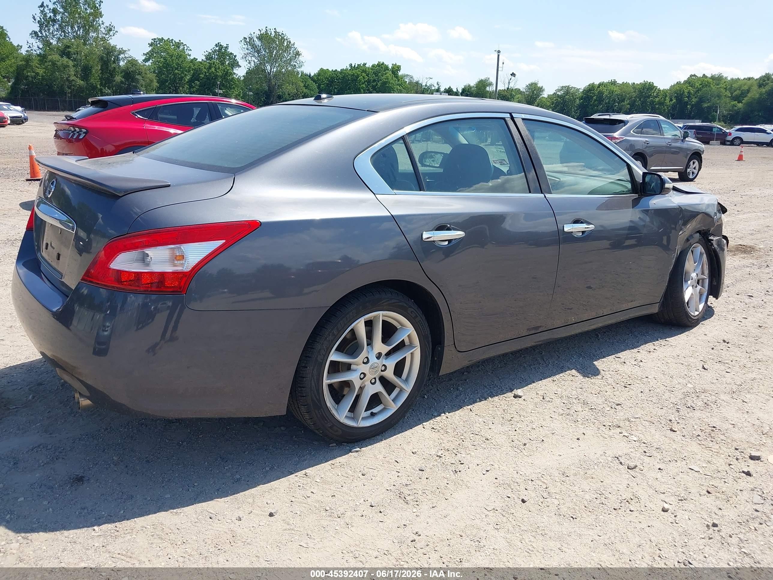 2009 Nissan Maxima 3.5 Sv Gray vin: 1N4AA51E99C806476