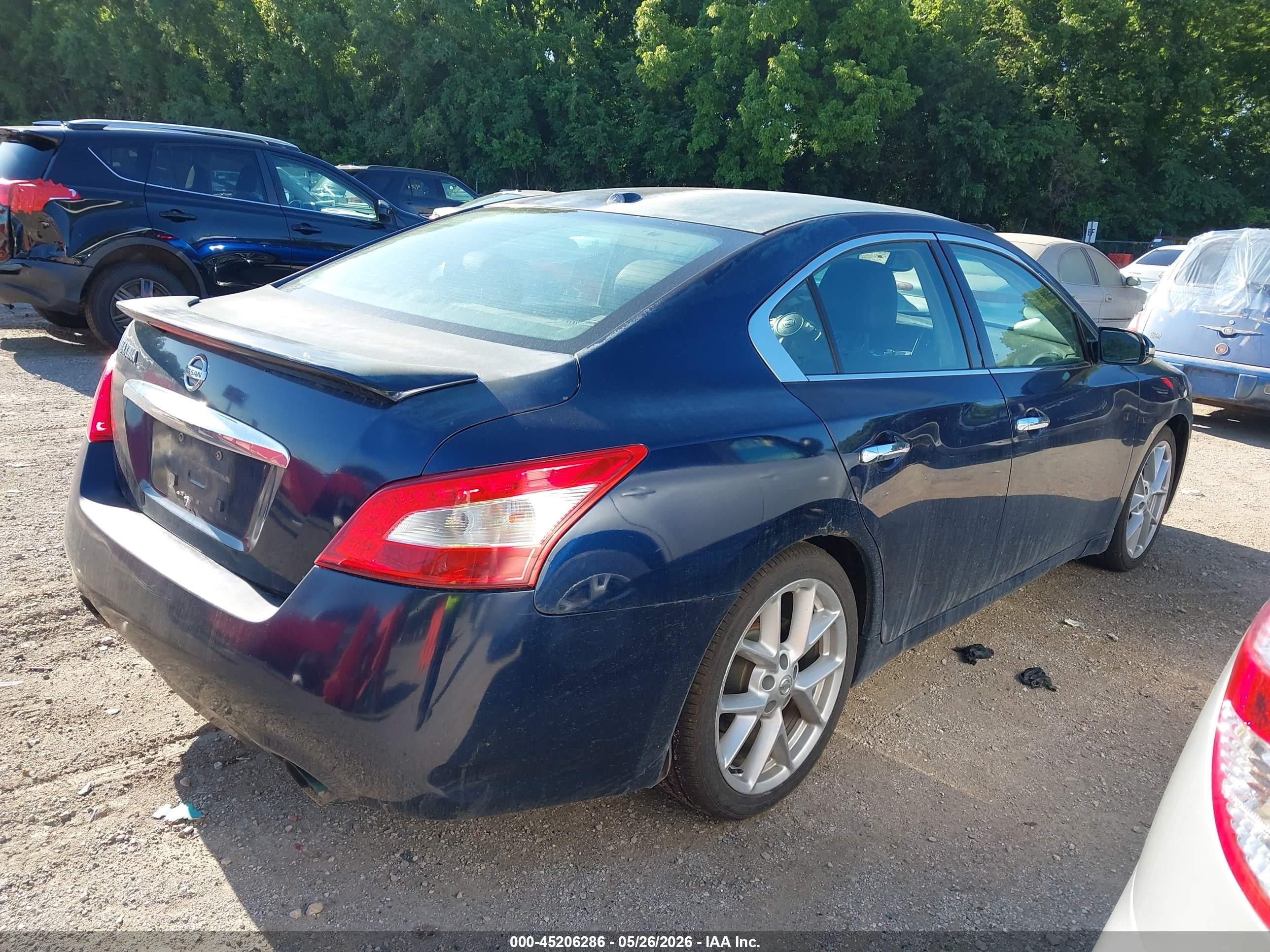 2009 Nissan Maxima 3.5 Sv Blue vin: 1N4AA51E99C848372